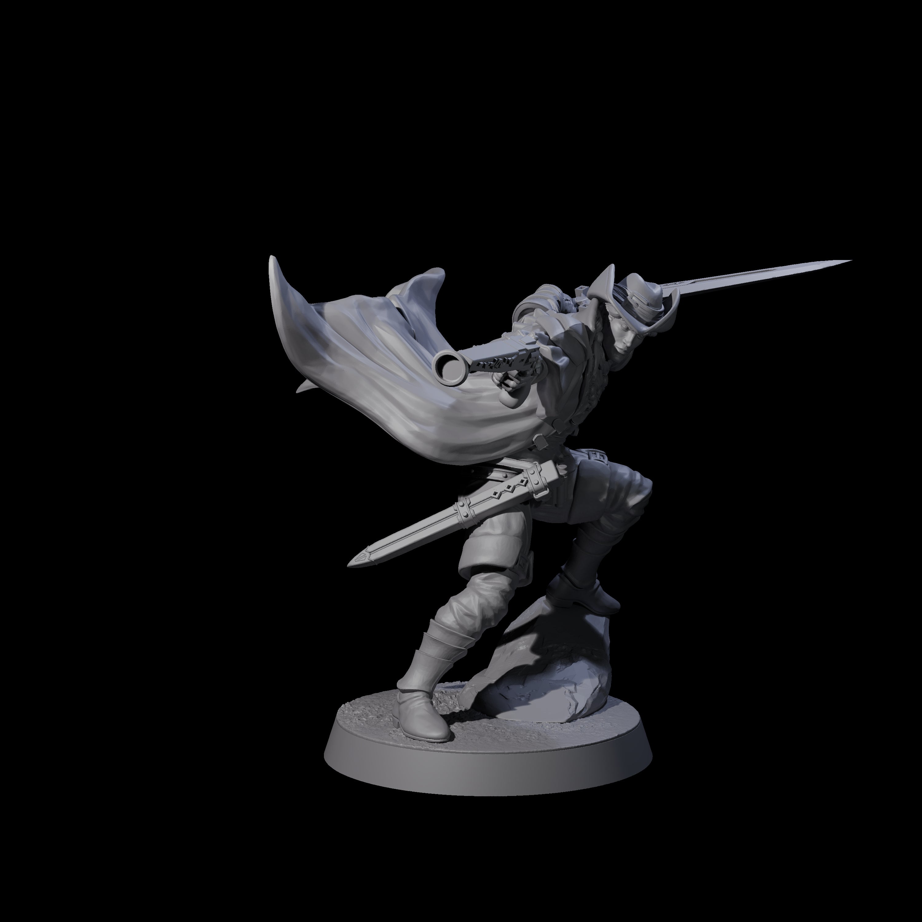 Confident Nightwarden E Miniature for Dungeons and Dragons, Pathfinder or other TTRPGs