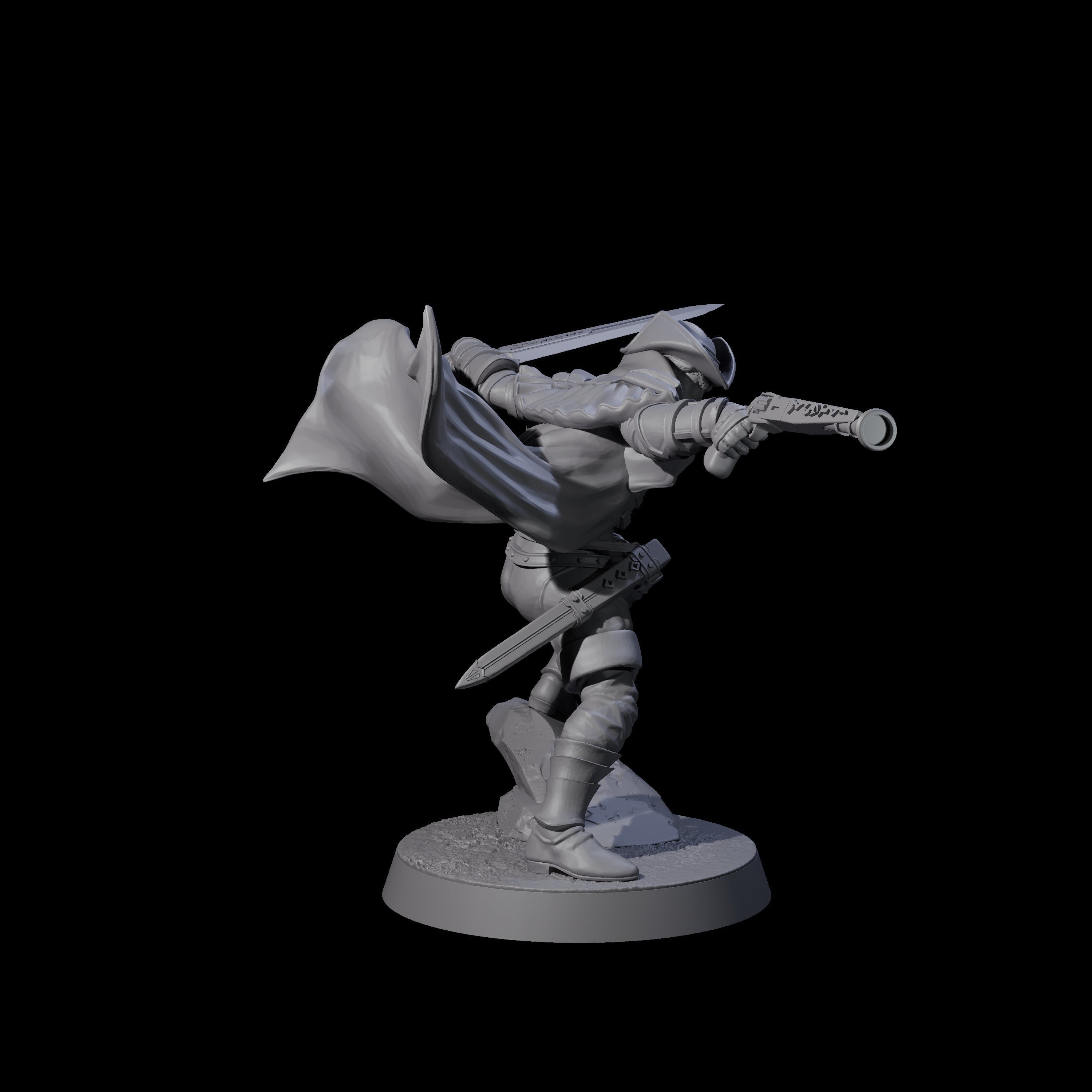 Confident Nightwarden E Miniature for Dungeons and Dragons, Pathfinder or other TTRPGs