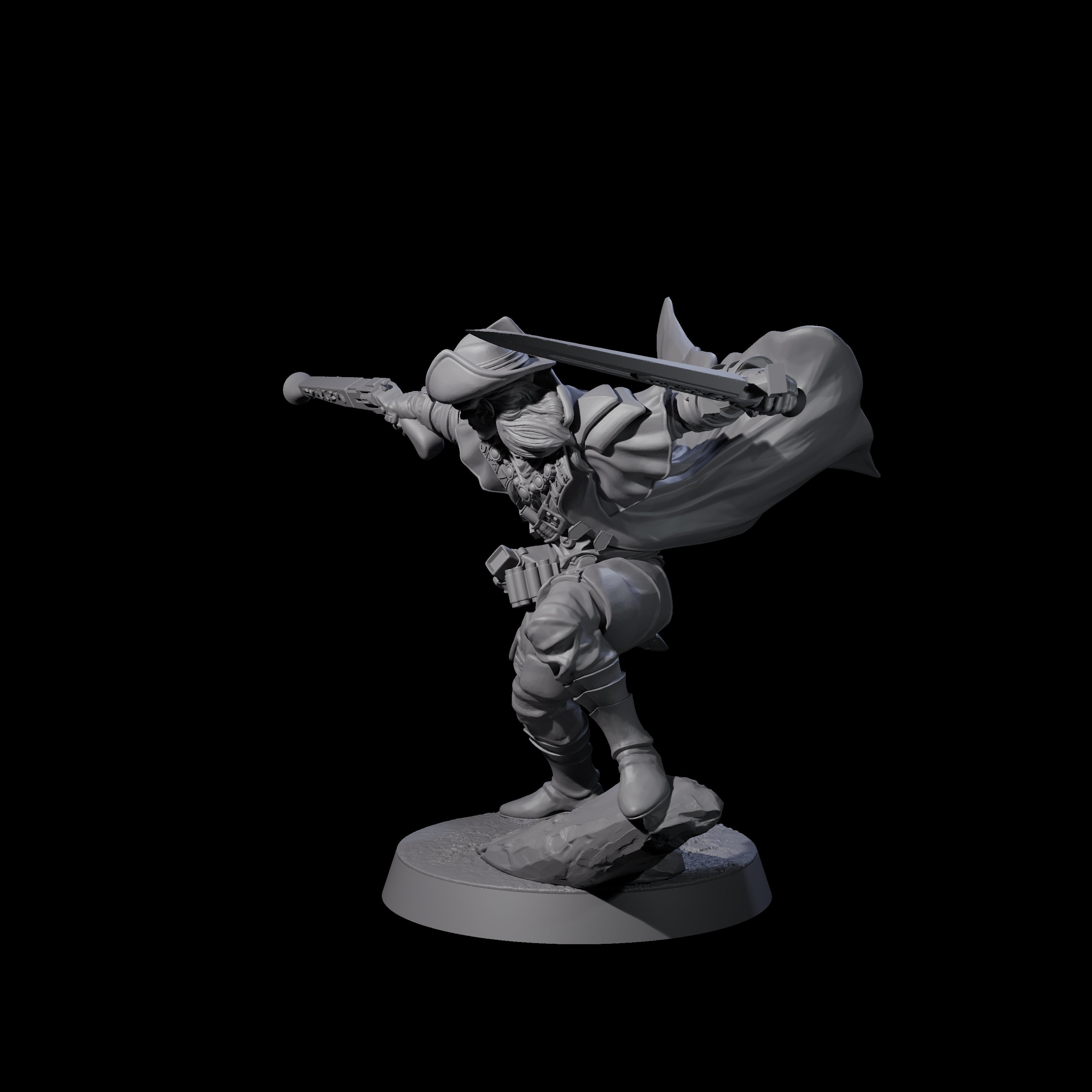 Confident Nightwarden E Miniature for Dungeons and Dragons, Pathfinder or other TTRPGs