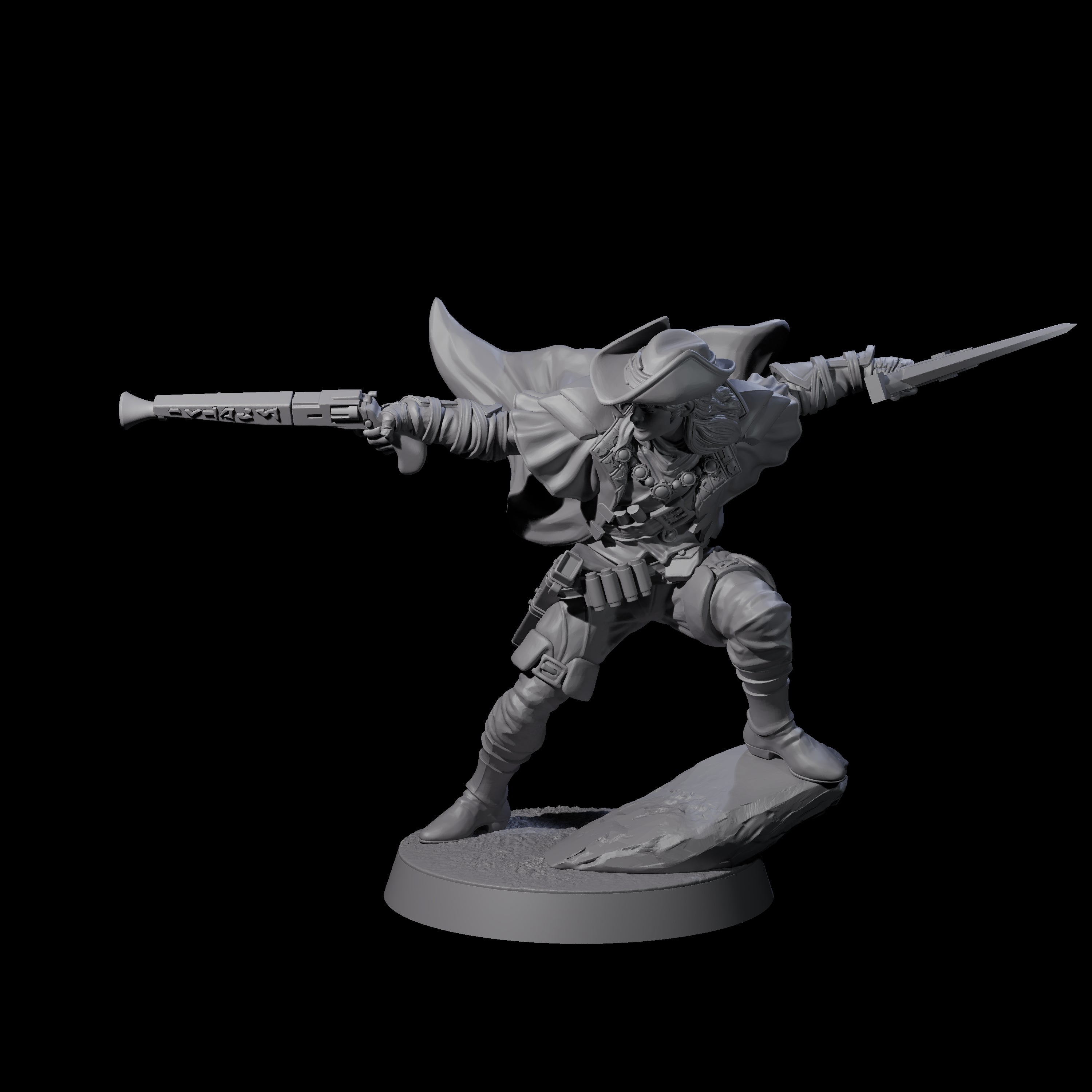 Confident Nightwarden E Miniature for Dungeons and Dragons, Pathfinder or other TTRPGs