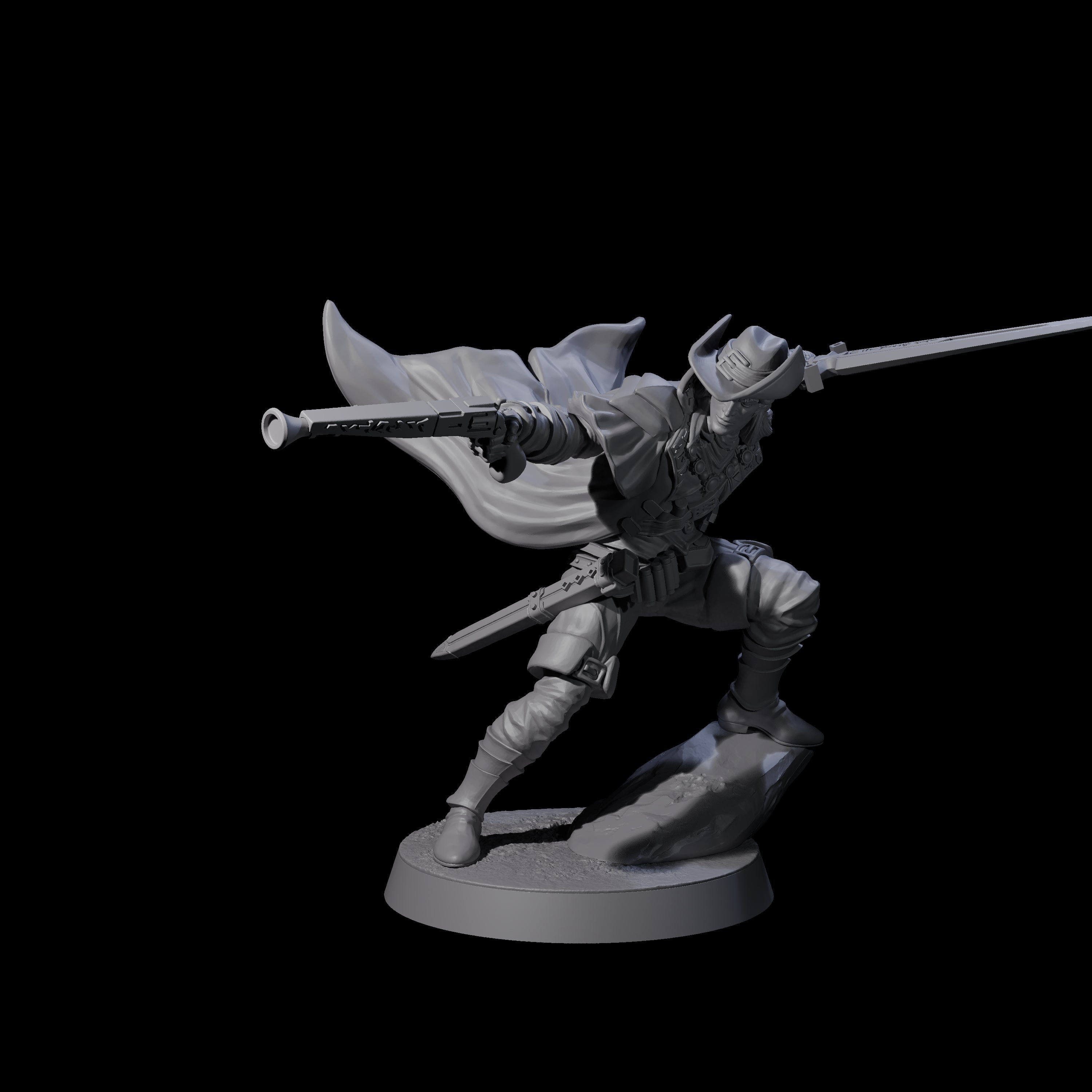 Confident Nightwarden E Miniature for Dungeons and Dragons, Pathfinder or other TTRPGs