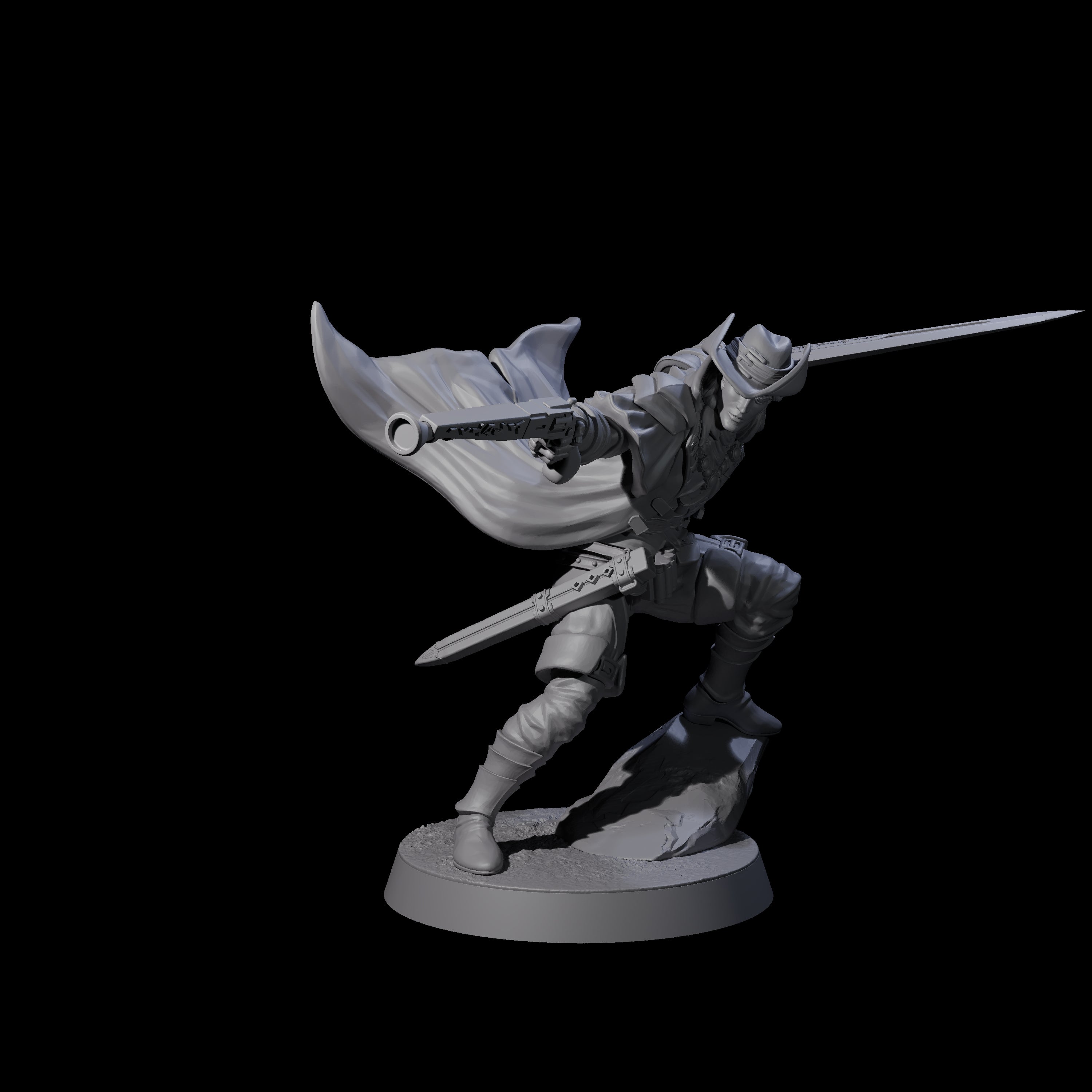 Confident Nightwarden E Miniature for Dungeons and Dragons, Pathfinder or other TTRPGs