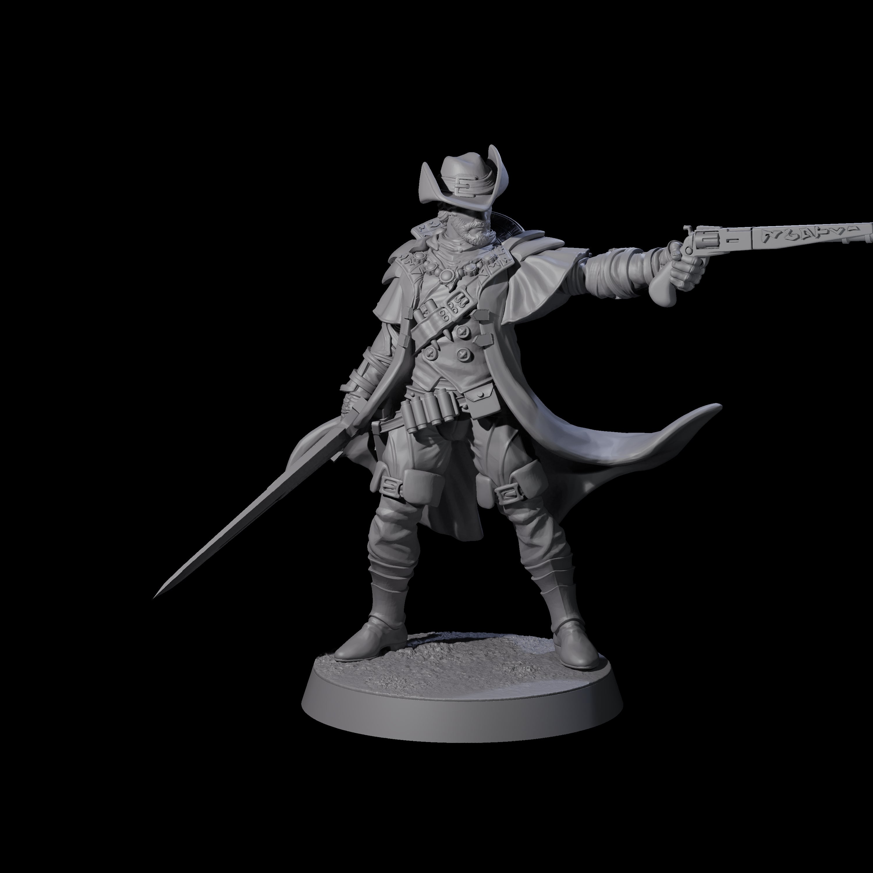 Confident Nightwarden F Miniature for Dungeons and Dragons, Pathfinder or other TTRPGs