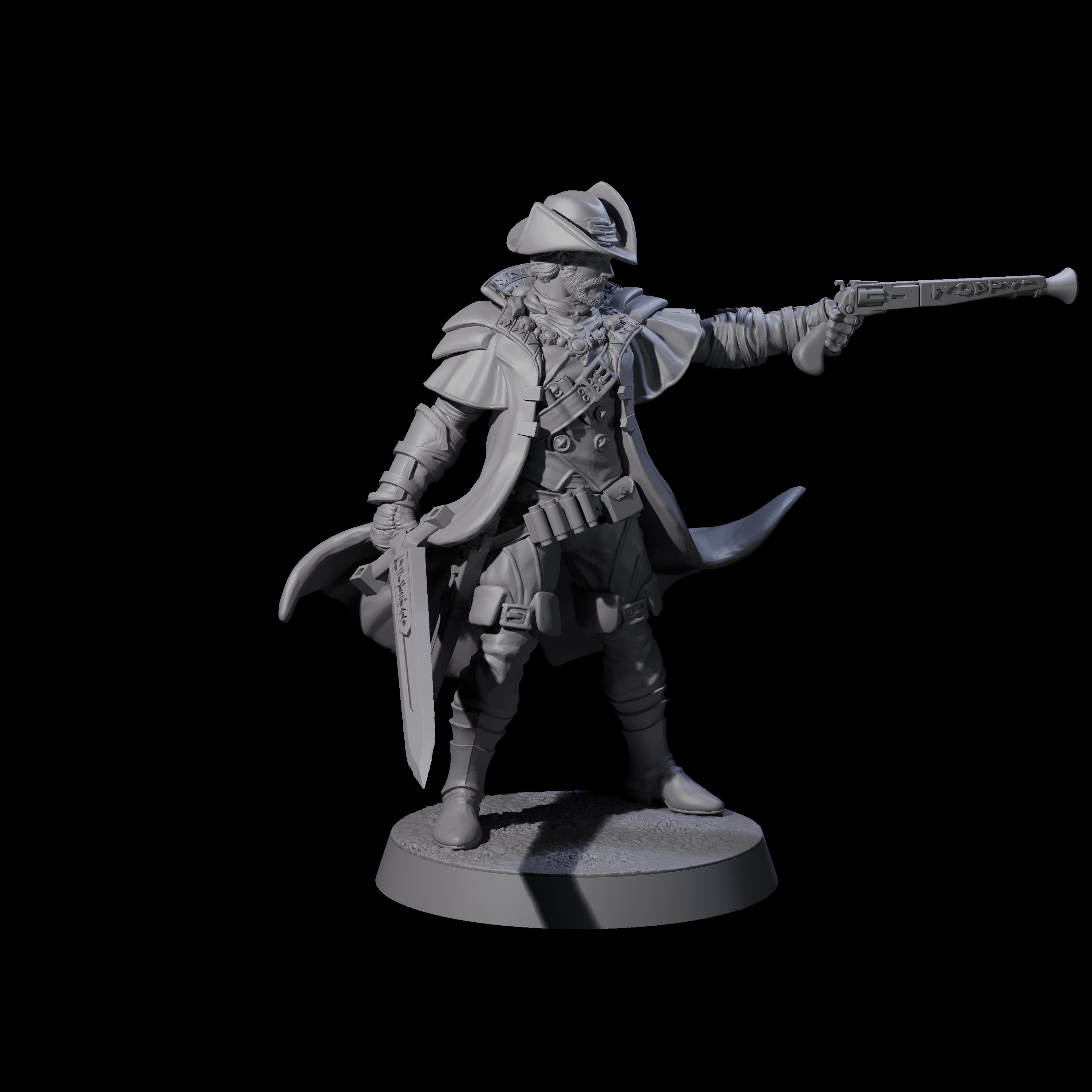 Confident Nightwarden F Miniature for Dungeons and Dragons, Pathfinder or other TTRPGs