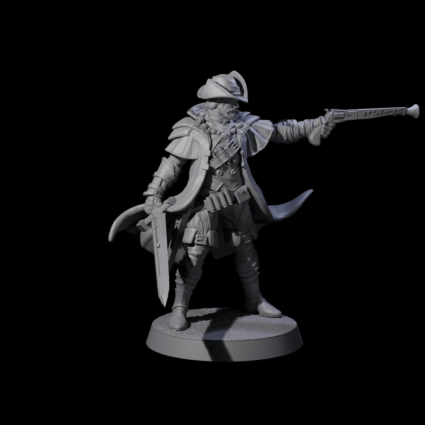 Confident Nightwarden F Miniature for Dungeons and Dragons, Pathfinder or other TTRPGs