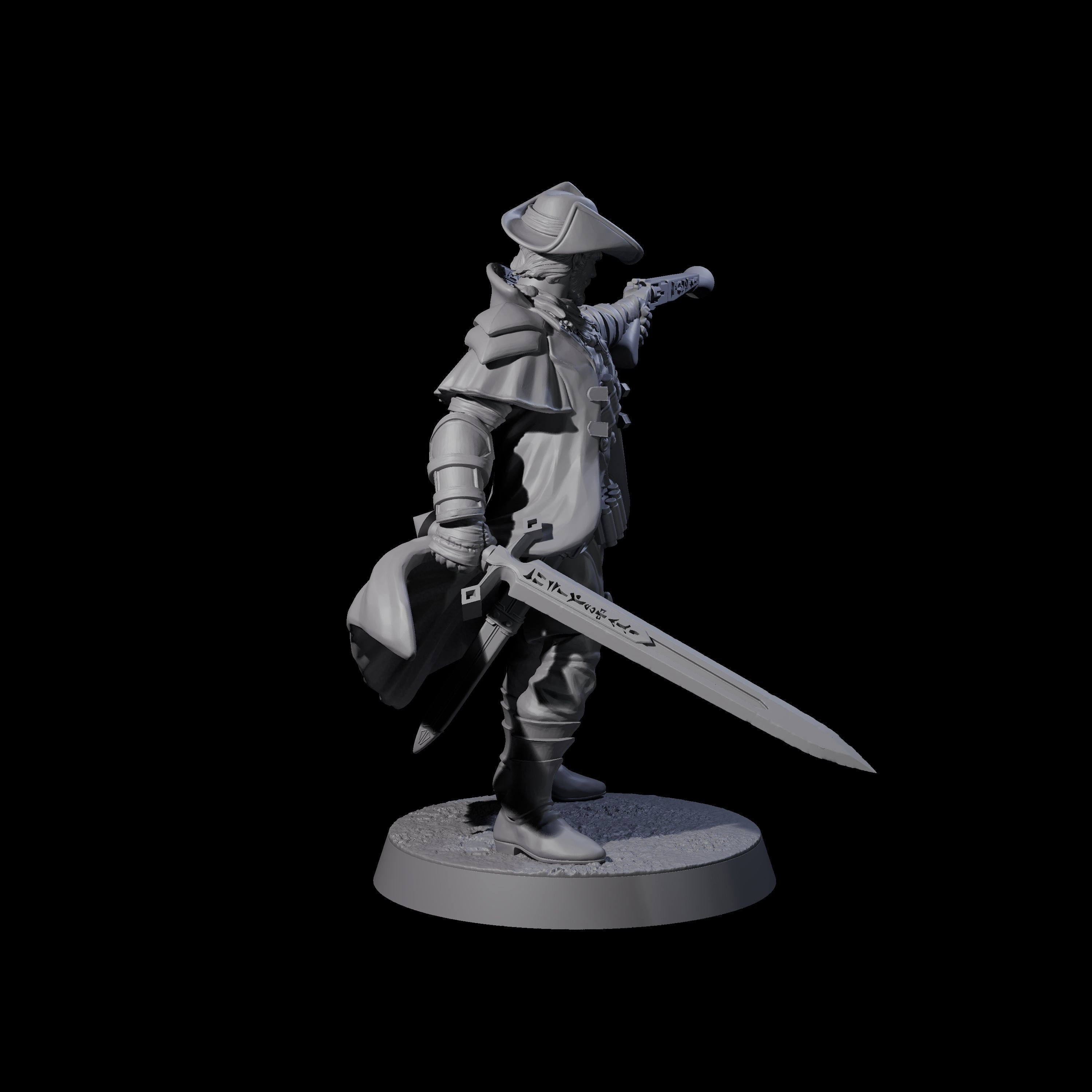 Confident Nightwarden F Miniature for Dungeons and Dragons, Pathfinder or other TTRPGs