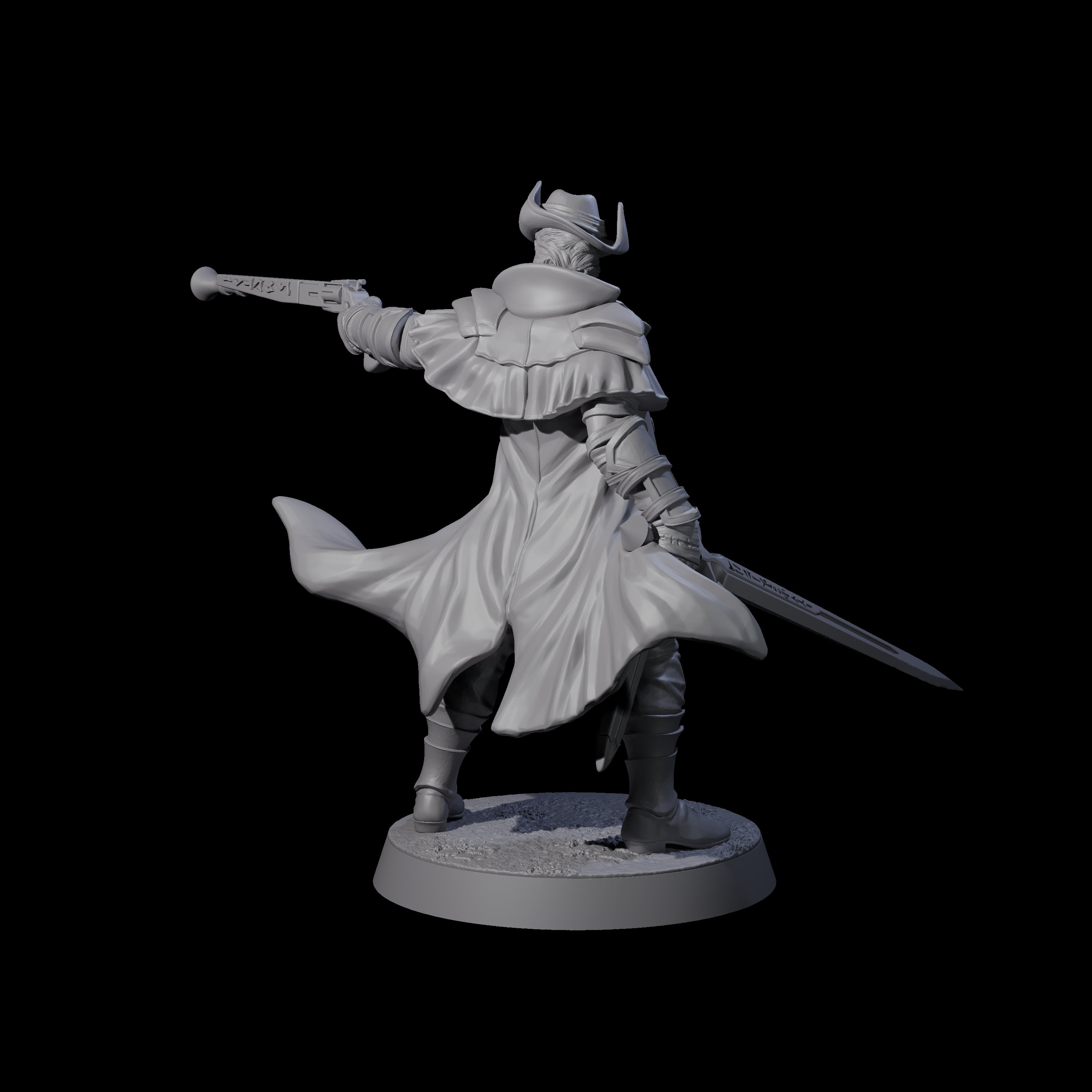 Confident Nightwarden F Miniature for Dungeons and Dragons, Pathfinder or other TTRPGs