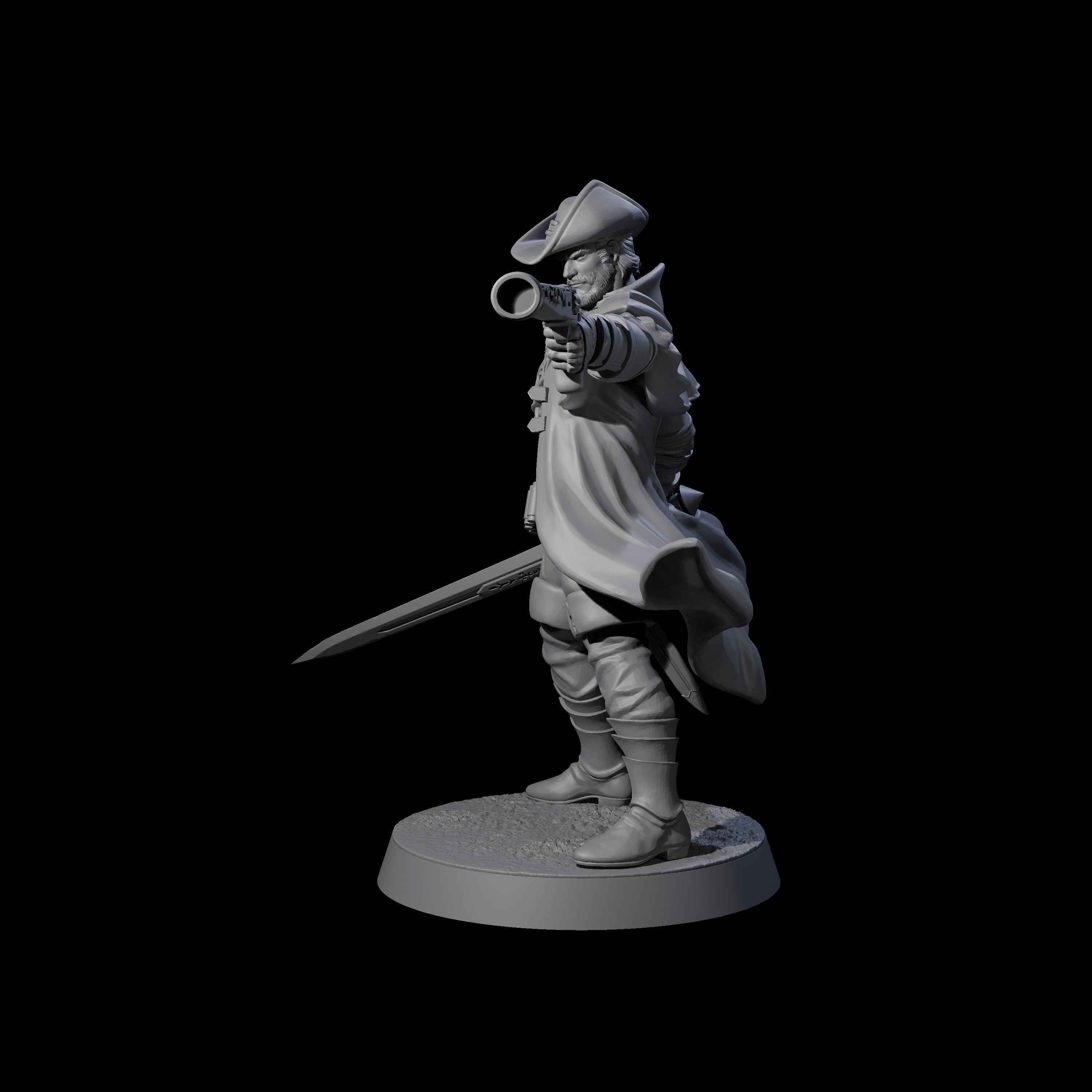 Confident Nightwarden F Miniature for Dungeons and Dragons, Pathfinder or other TTRPGs