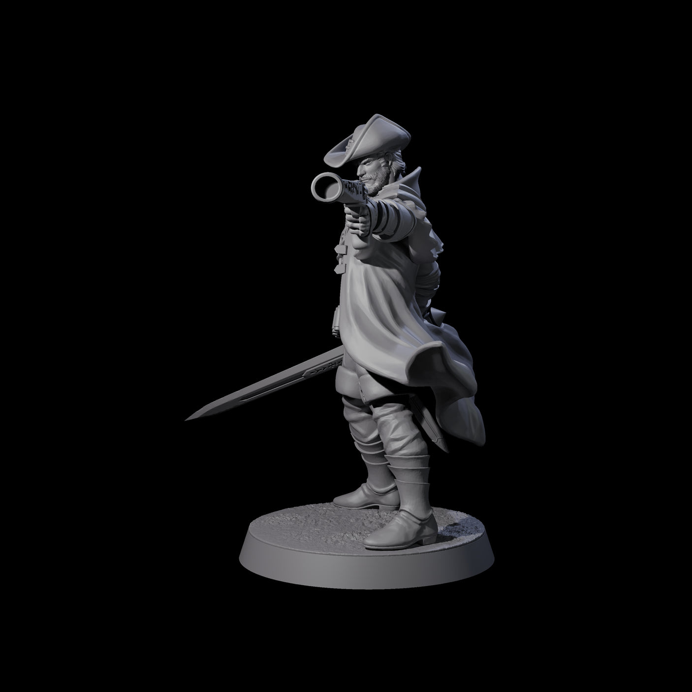 Confident Nightwarden F Miniature for Dungeons and Dragons, Pathfinder or other TTRPGs