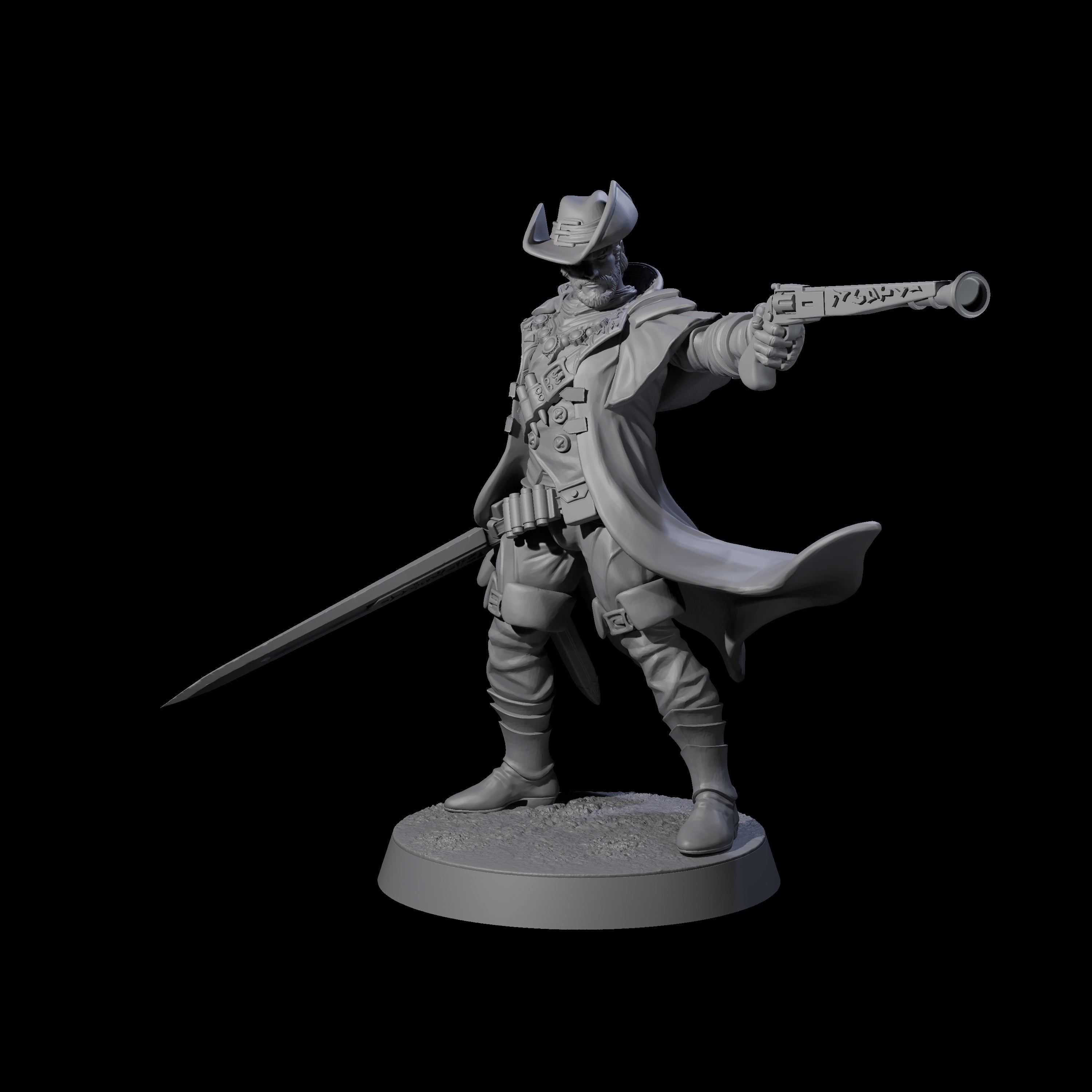 Confident Nightwarden F Miniature for Dungeons and Dragons, Pathfinder or other TTRPGs