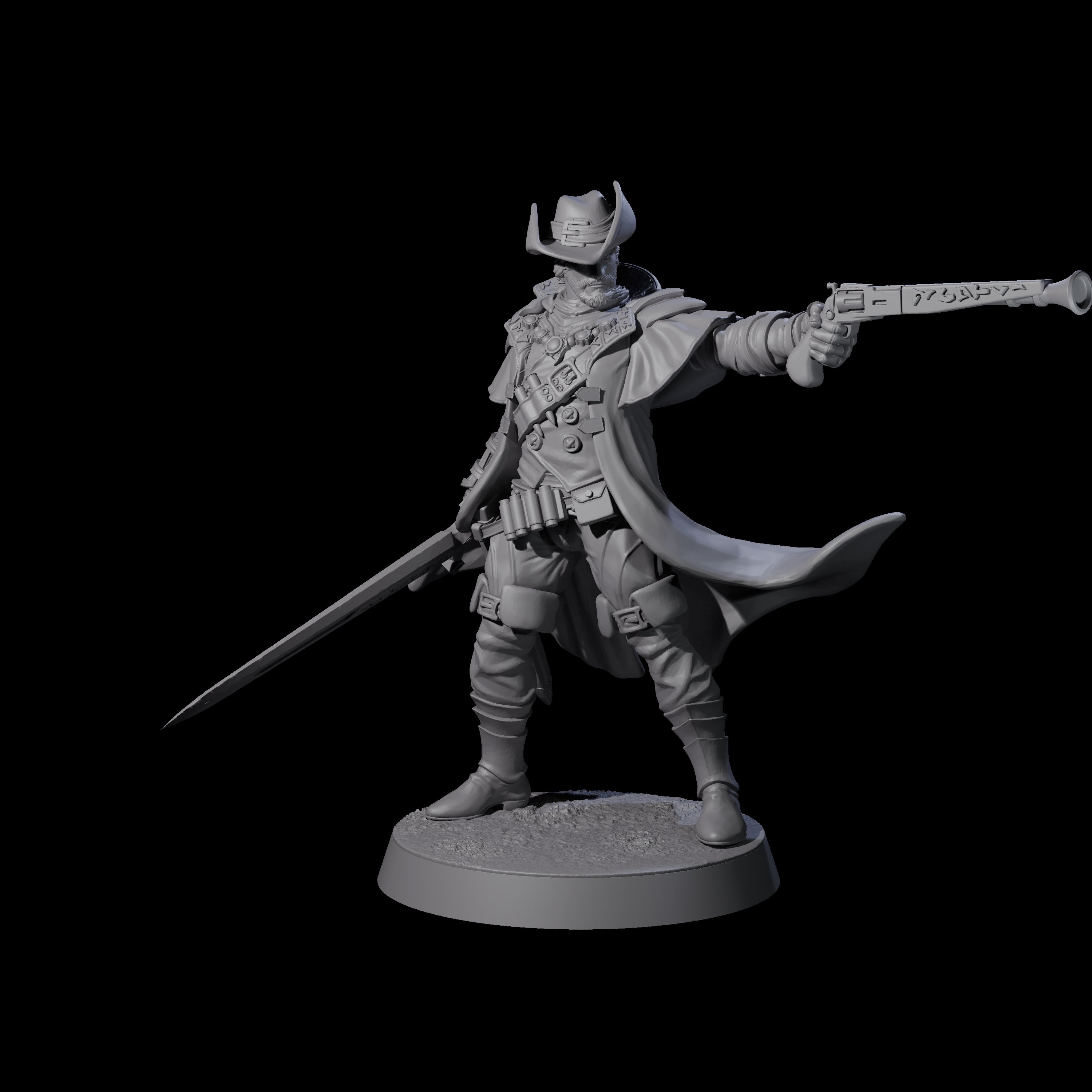 Confident Nightwarden F Miniature for Dungeons and Dragons, Pathfinder or other TTRPGs