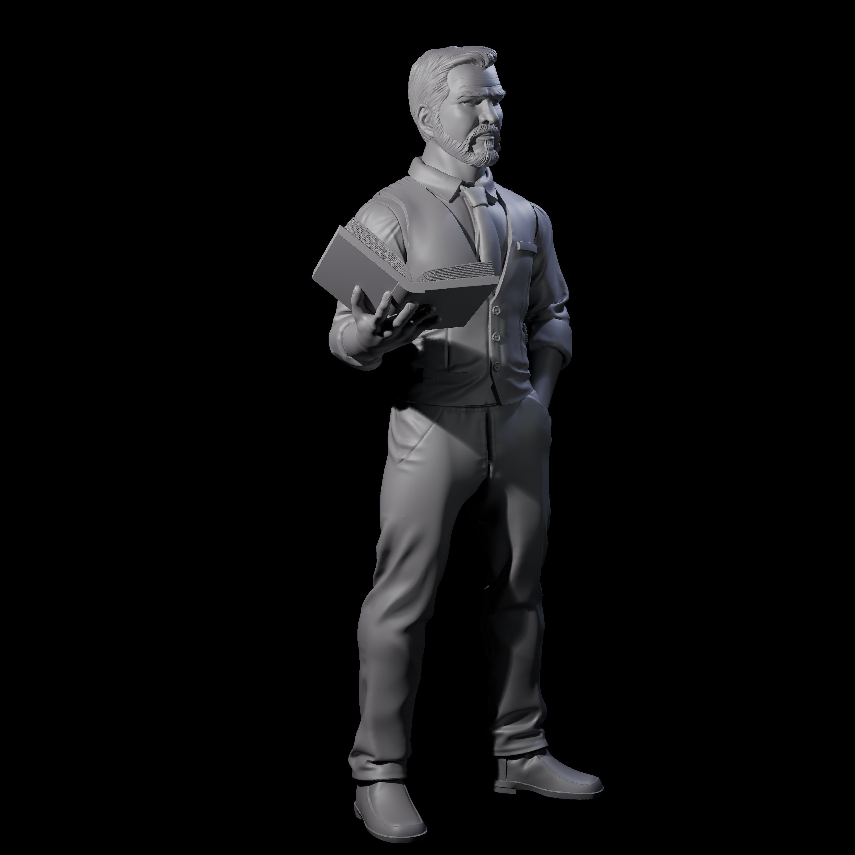 Confident Professor Miniature for Dungeons and Dragons, Pathfinder or other TTRPGs