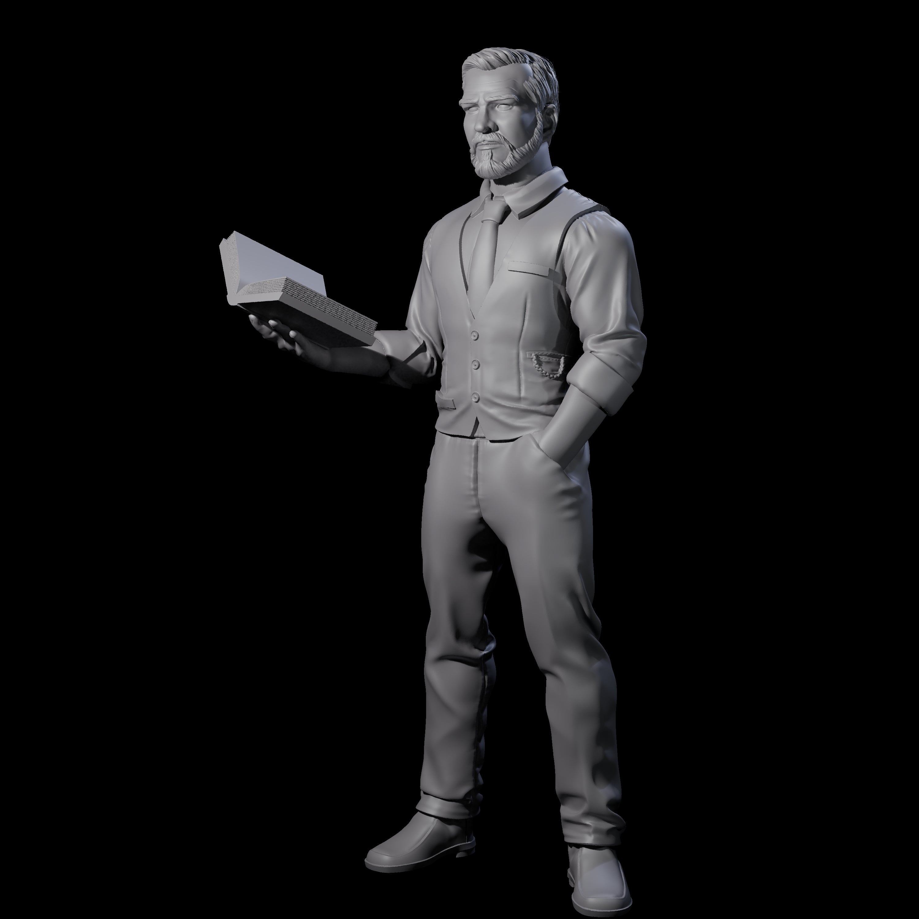 Confident Professor Miniature for Dungeons and Dragons, Pathfinder or other TTRPGs