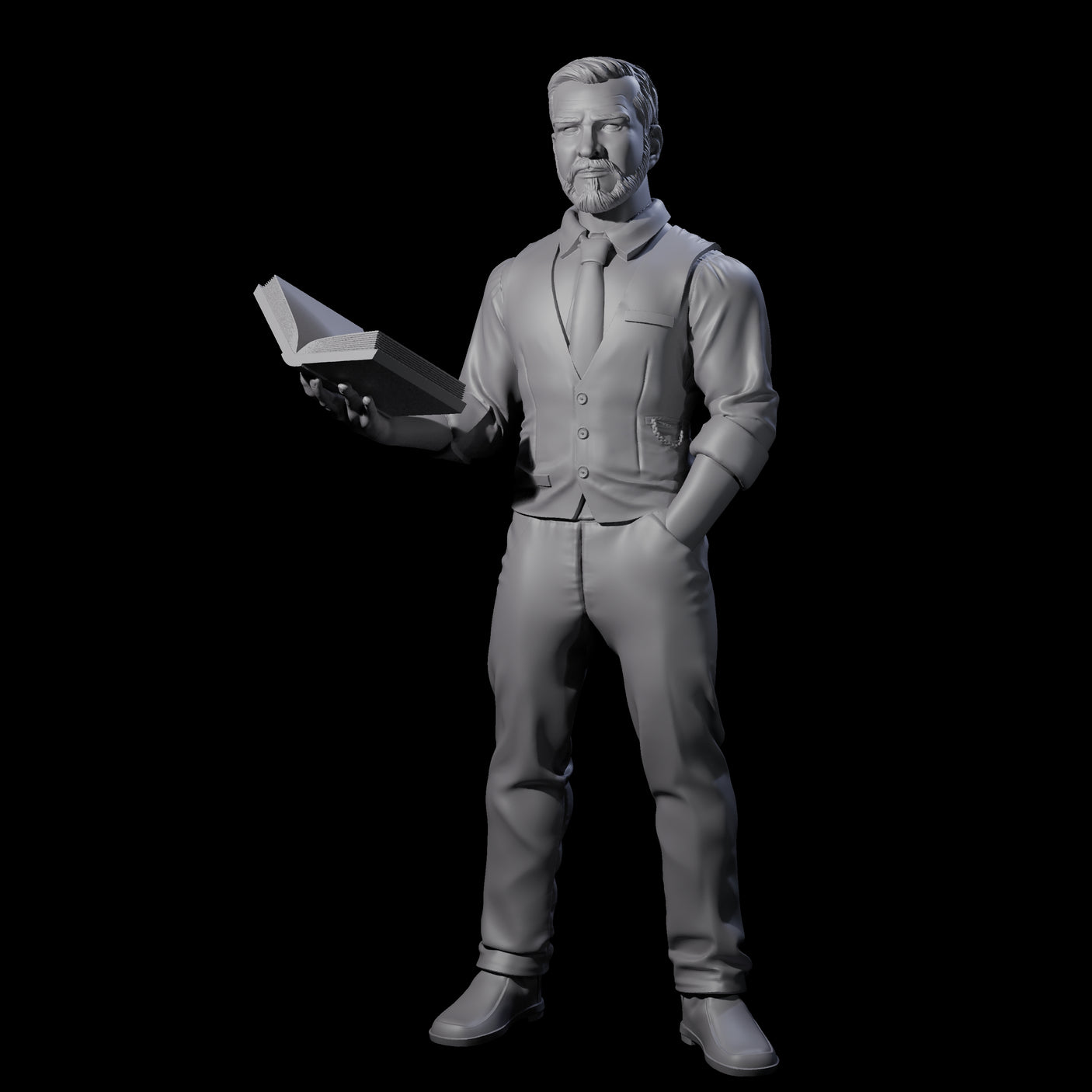 Confident Professor Miniature for Dungeons and Dragons, Pathfinder or other TTRPGs