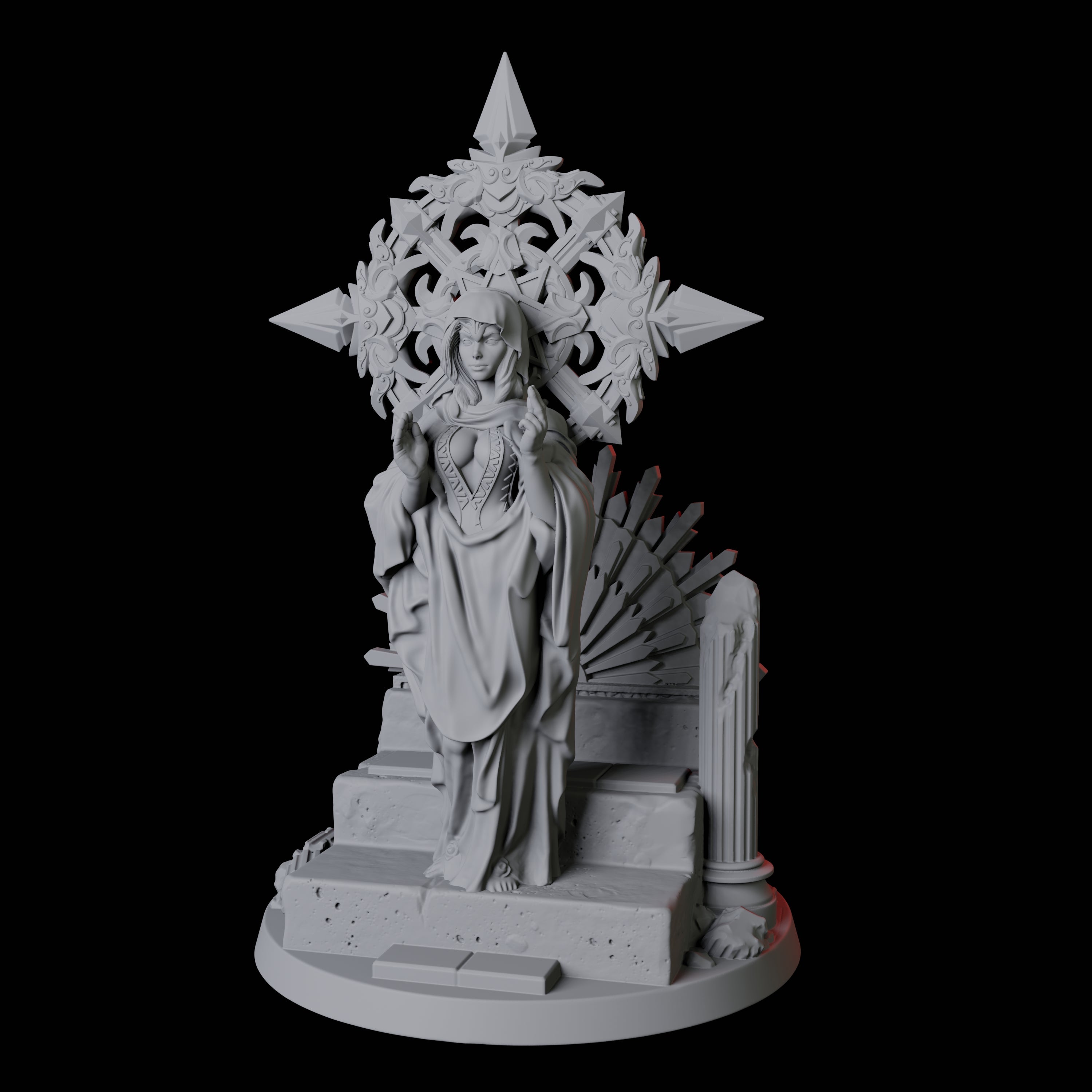 Confident Queen Miniature for Dungeons and Dragons, Pathfinder or other TTRPGs