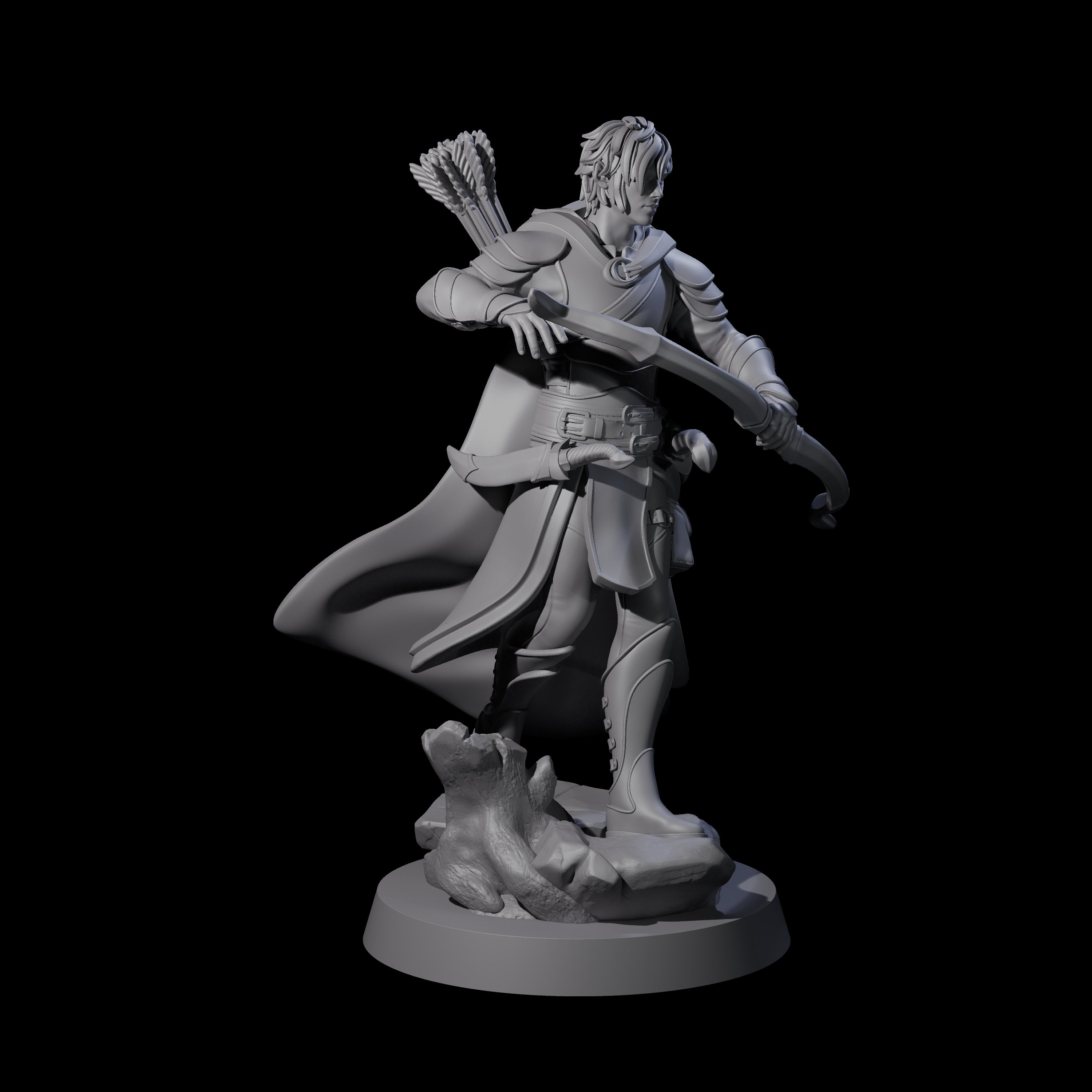 Confident Ranger Miniature for Dungeons and Dragons, Pathfinder or other TTRPGs