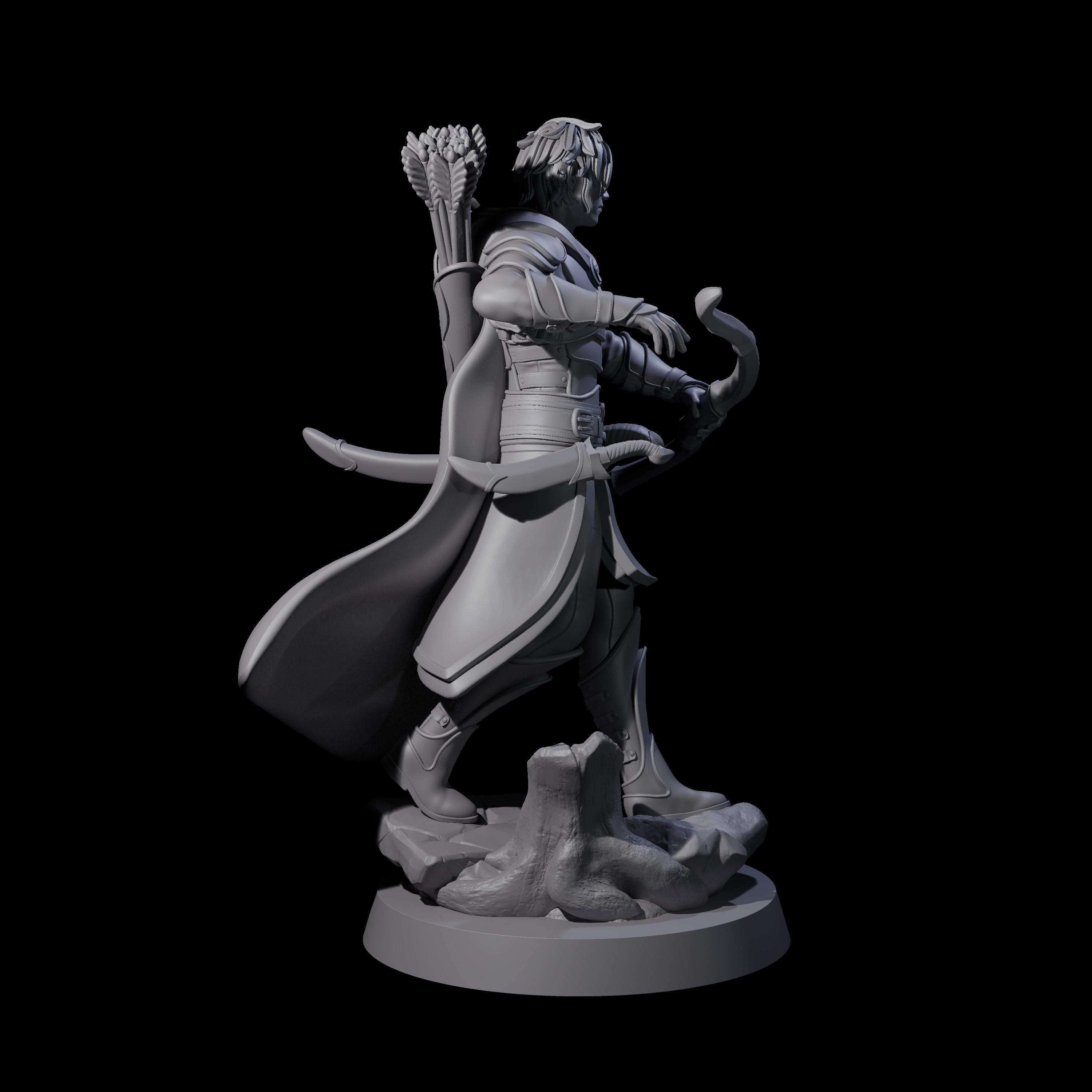 Confident Ranger Miniature for Dungeons and Dragons, Pathfinder or other TTRPGs