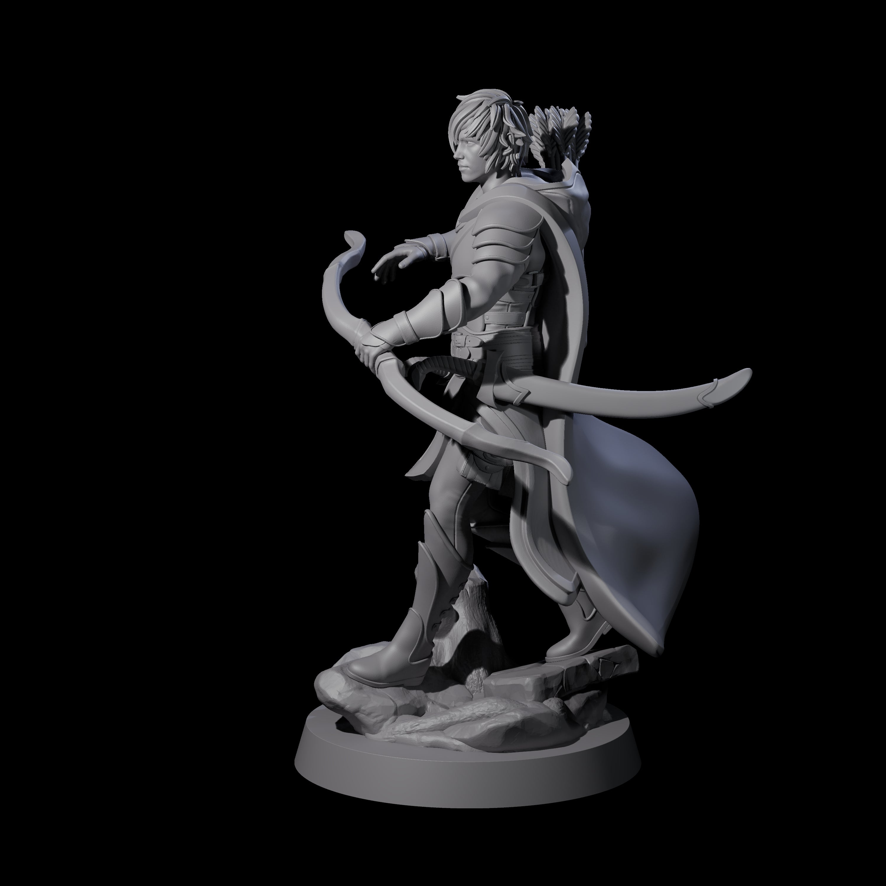 Confident Ranger Miniature for Dungeons and Dragons, Pathfinder or other TTRPGs