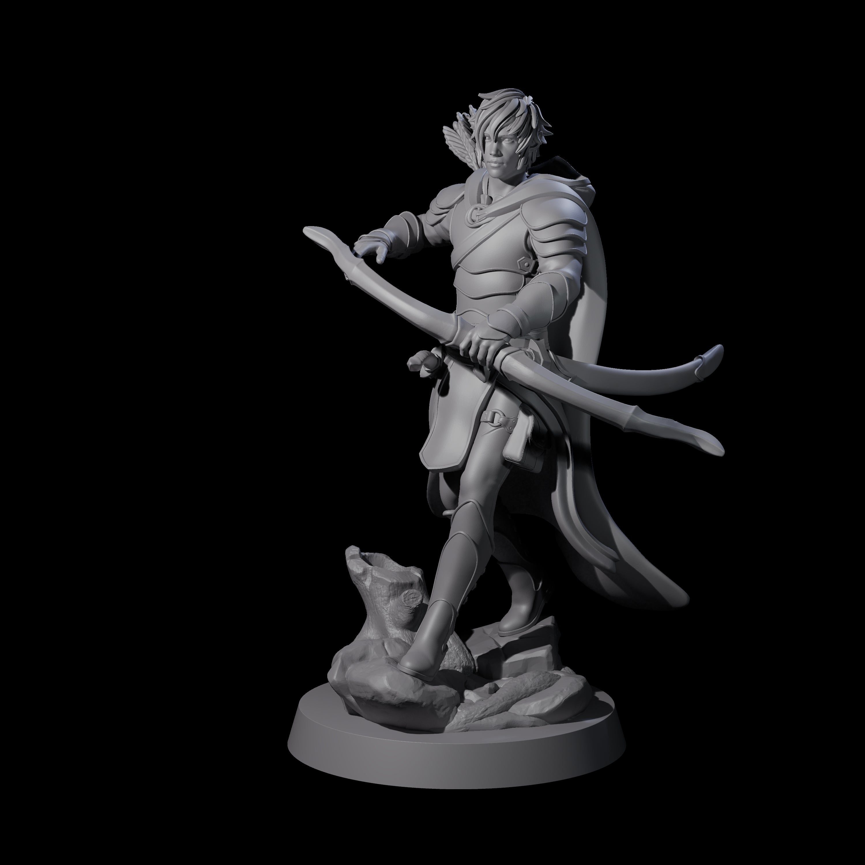 Confident Ranger Miniature for Dungeons and Dragons, Pathfinder or other TTRPGs