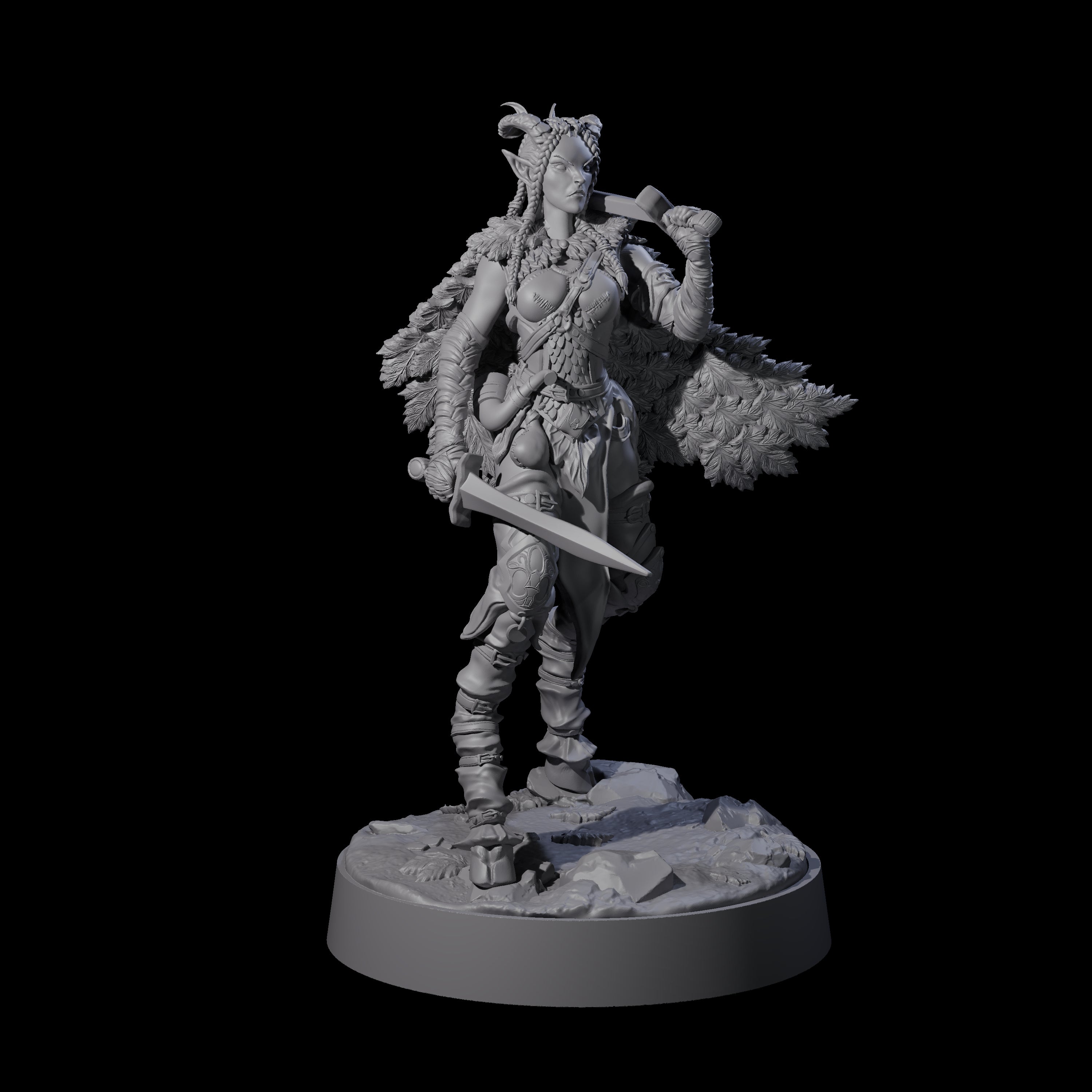 Confident Satyr Glade Defender B Miniature for Dungeons and Dragons, Pathfinder or other TTRPGs