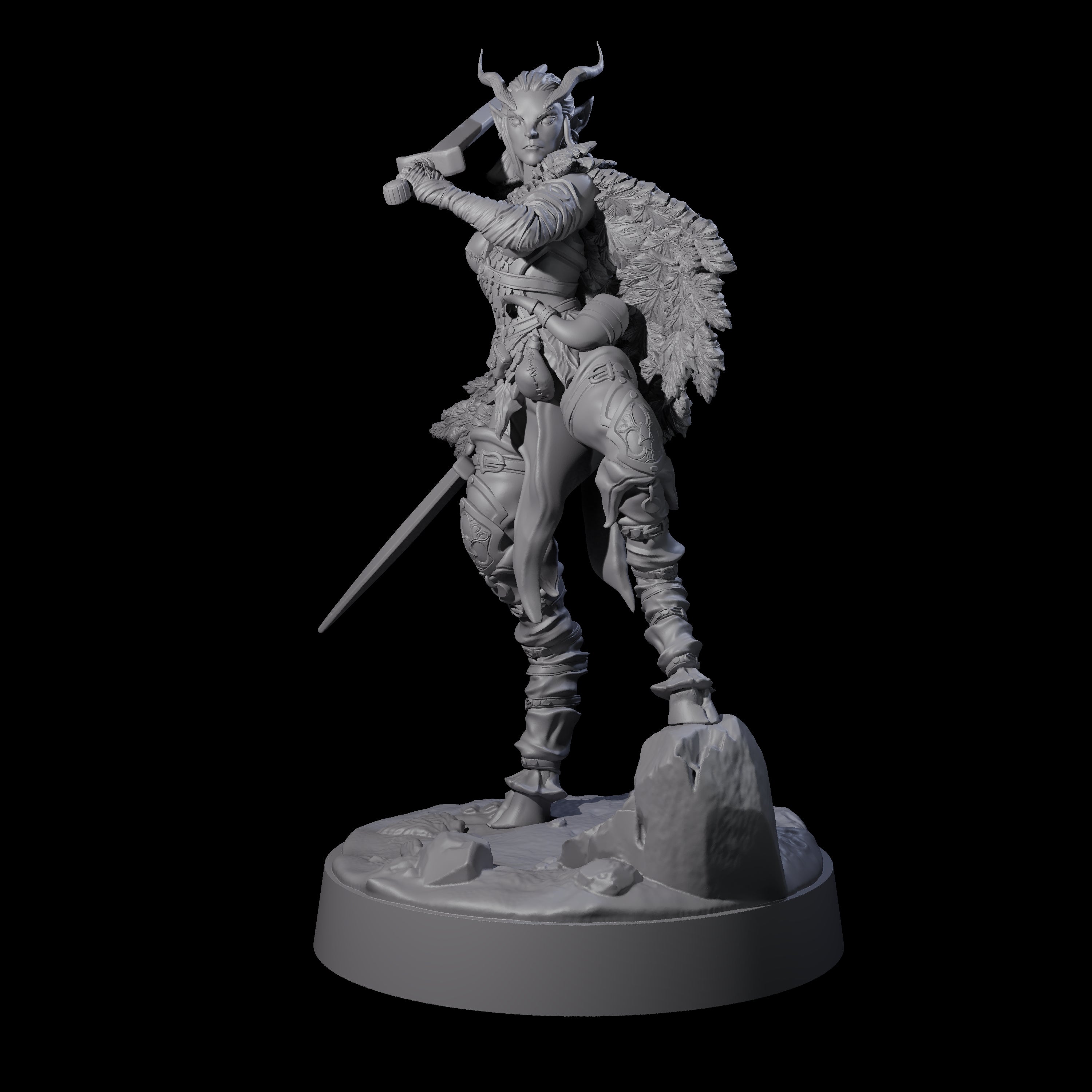 Confident Satyr Glade Defender C Miniature for Dungeons and Dragons, Pathfinder or other TTRPGs