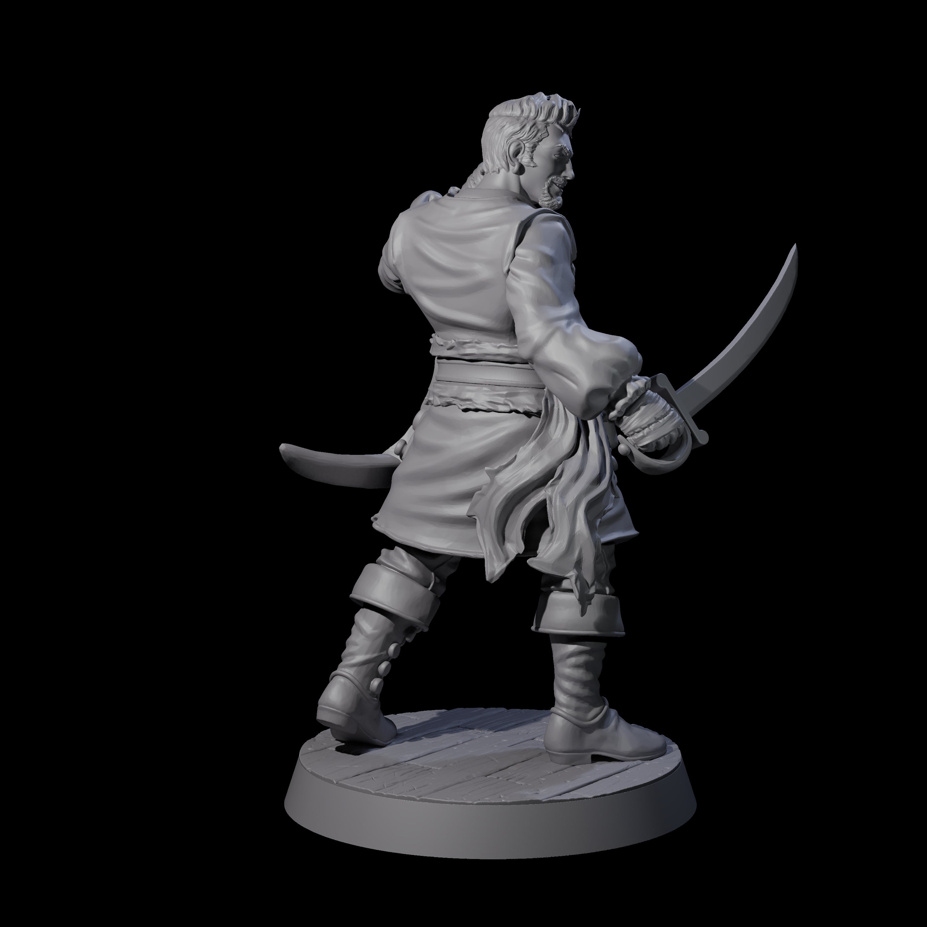Confident Swashbuckling Pirate A Miniature for Dungeons and Dragons, Pathfinder or other TTRPGs