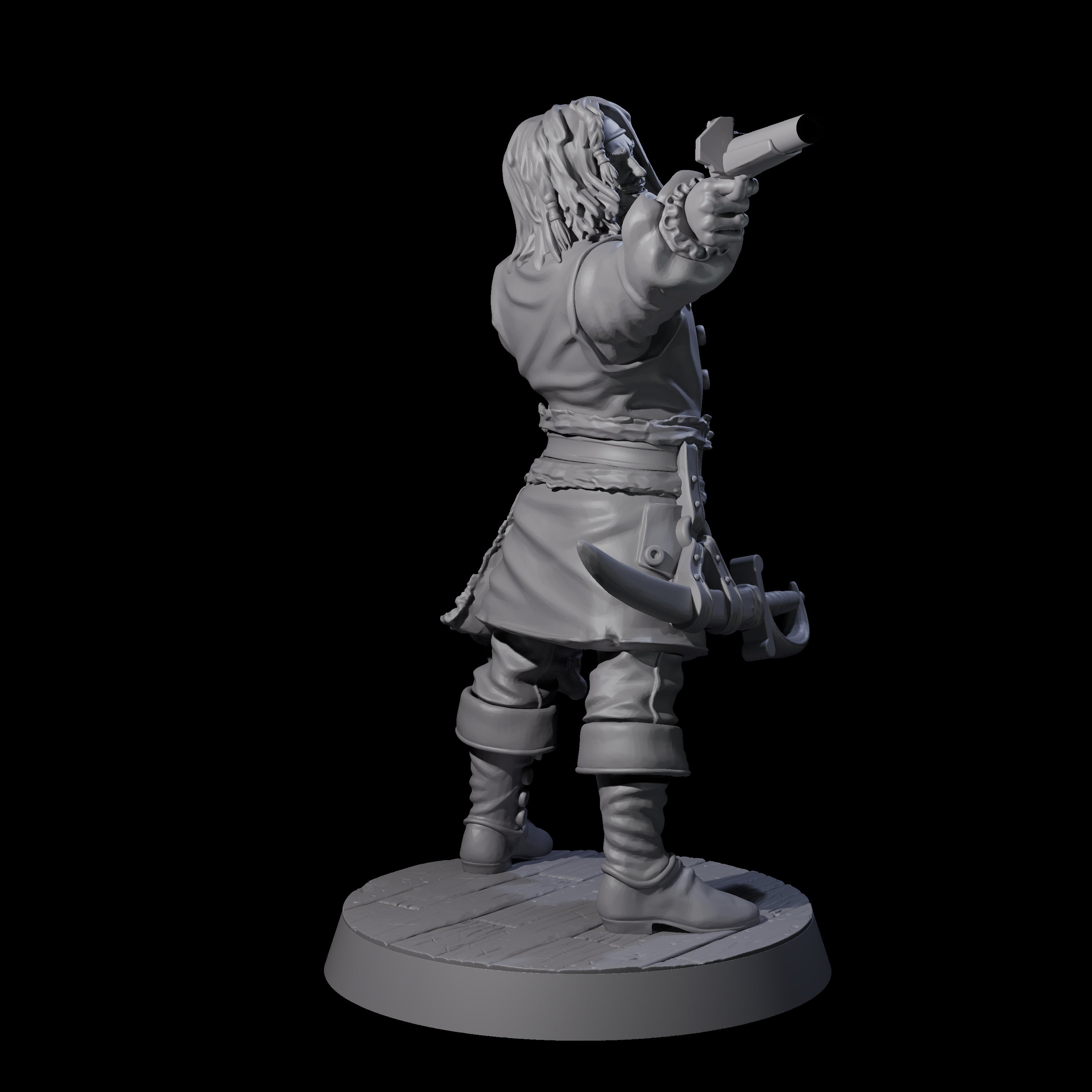 Confident Swashbuckling Pirate B Miniature for Dungeons and Dragons, Pathfinder or other TTRPGs