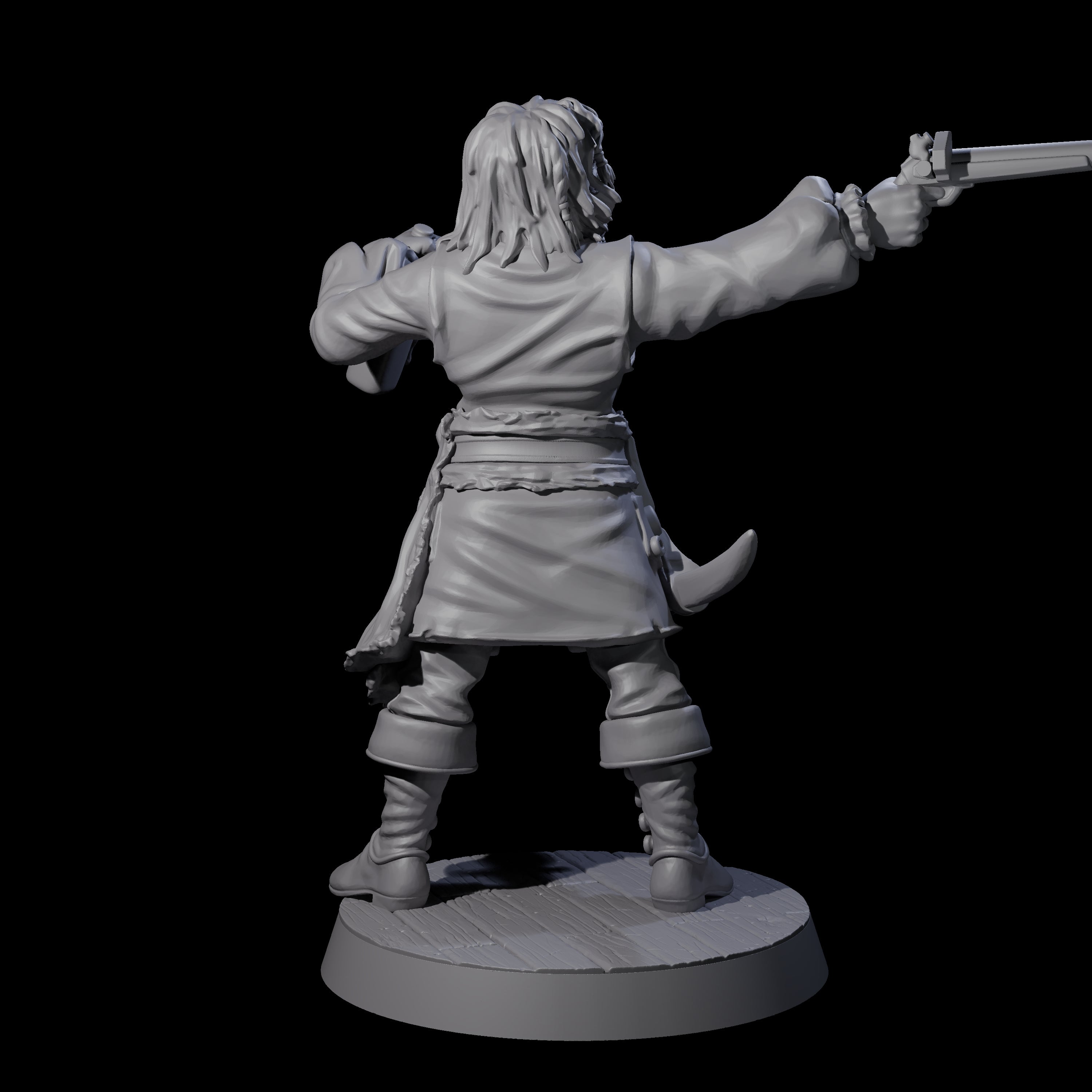 Confident Swashbuckling Pirate B Miniature for Dungeons and Dragons, Pathfinder or other TTRPGs