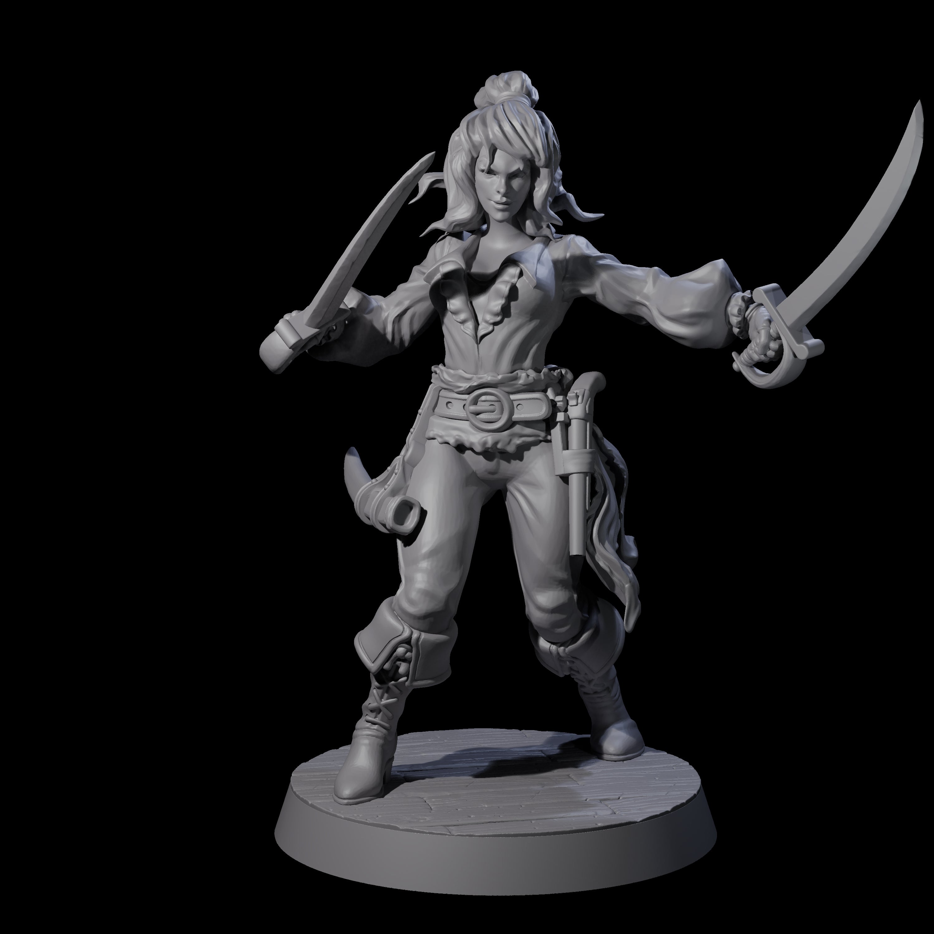 Confident Swashbuckling Pirate C Miniature for Dungeons and Dragons, Pathfinder or other TTRPGs