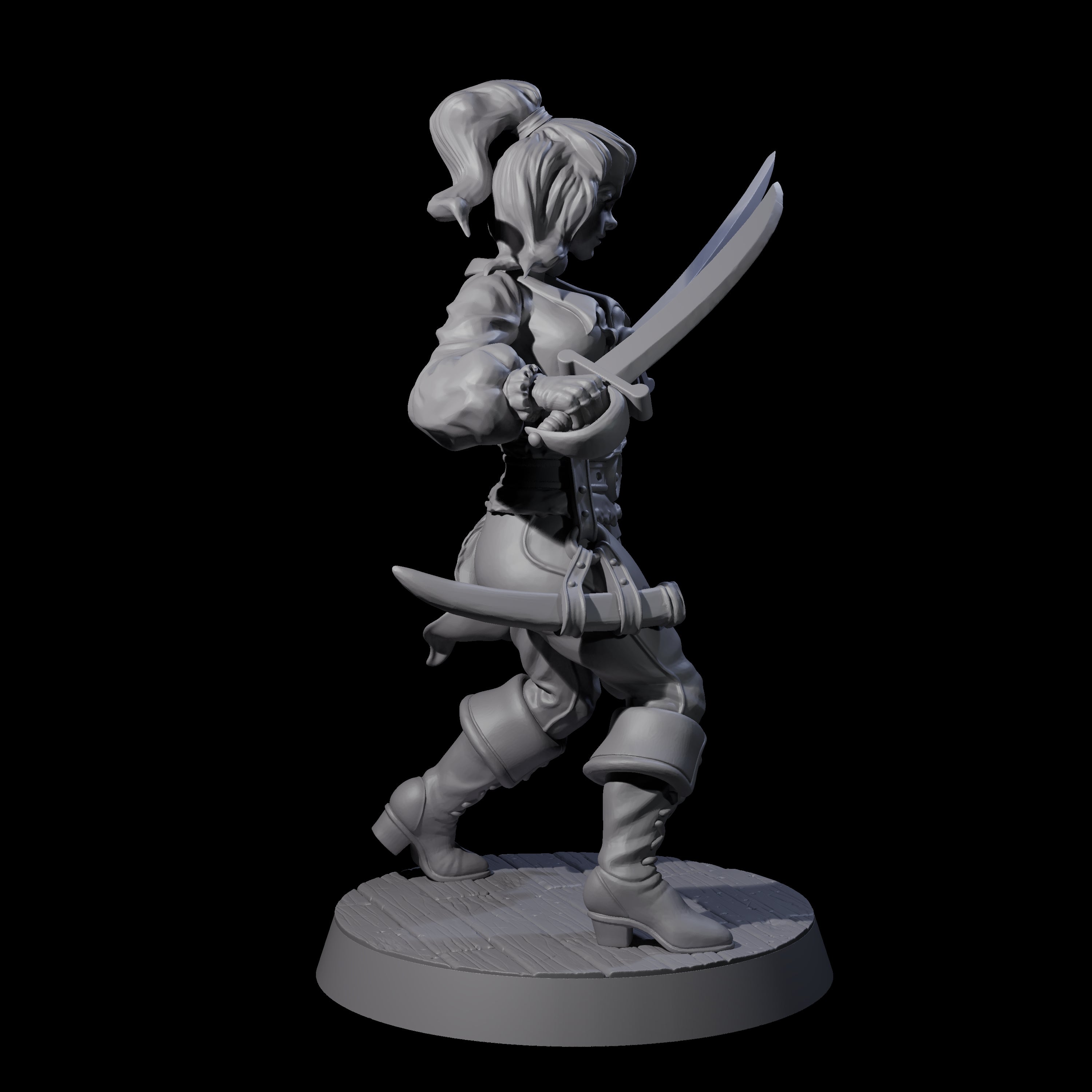 Confident Swashbuckling Pirate C Miniature for Dungeons and Dragons, Pathfinder or other TTRPGs