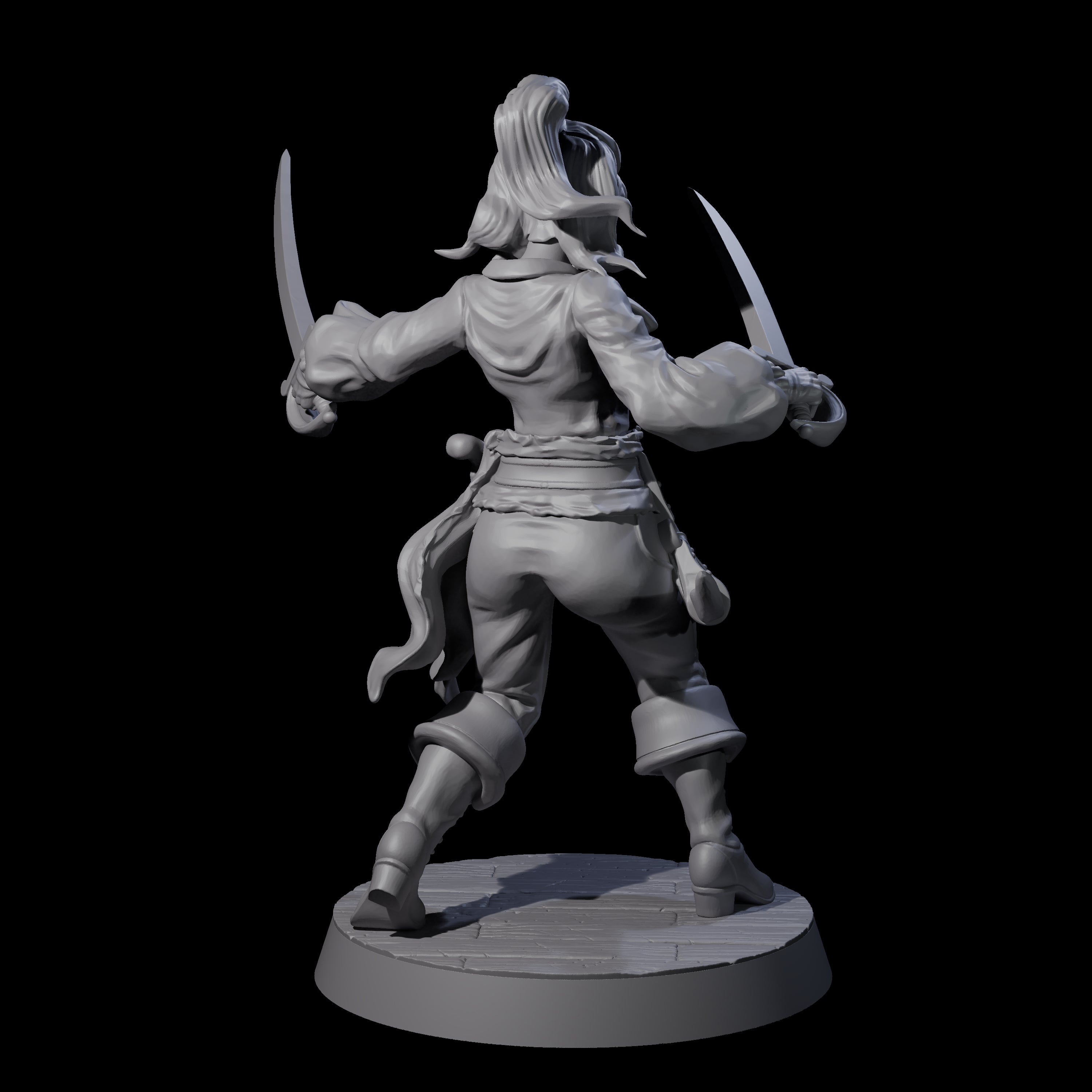 Confident Swashbuckling Pirate C Miniature for Dungeons and Dragons, Pathfinder or other TTRPGs