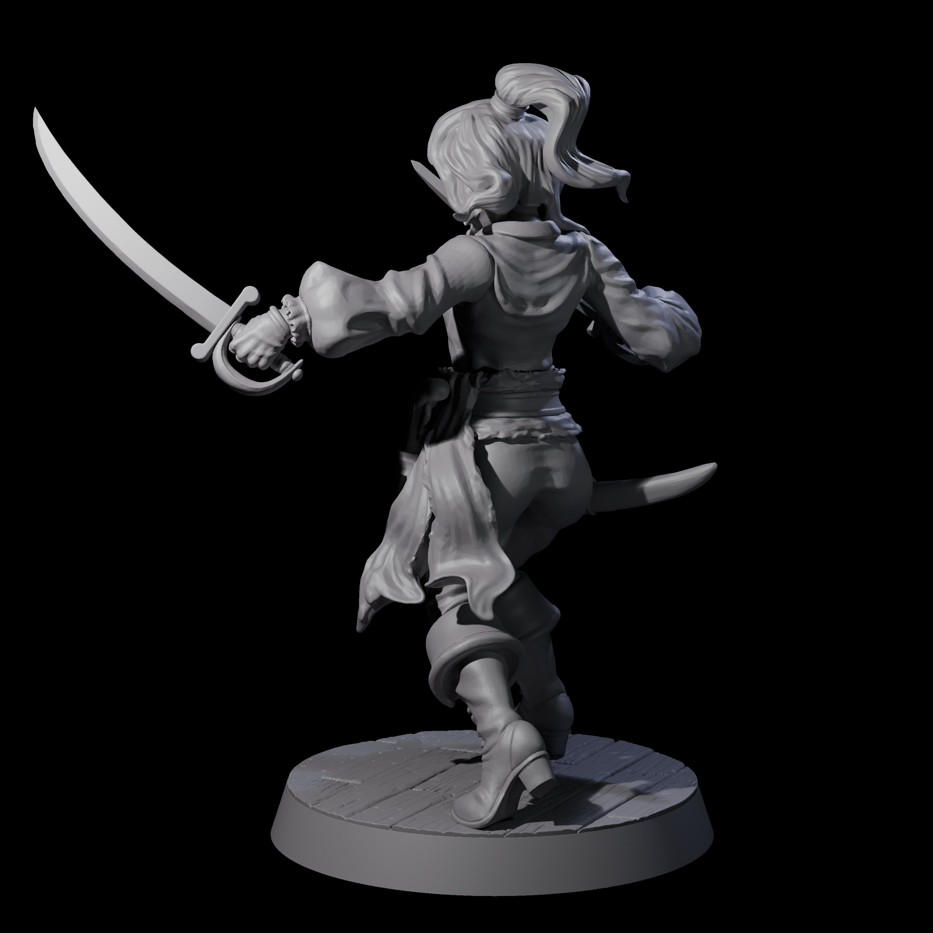 Confident Swashbuckling Pirate C Miniature for Dungeons and Dragons, Pathfinder or other TTRPGs