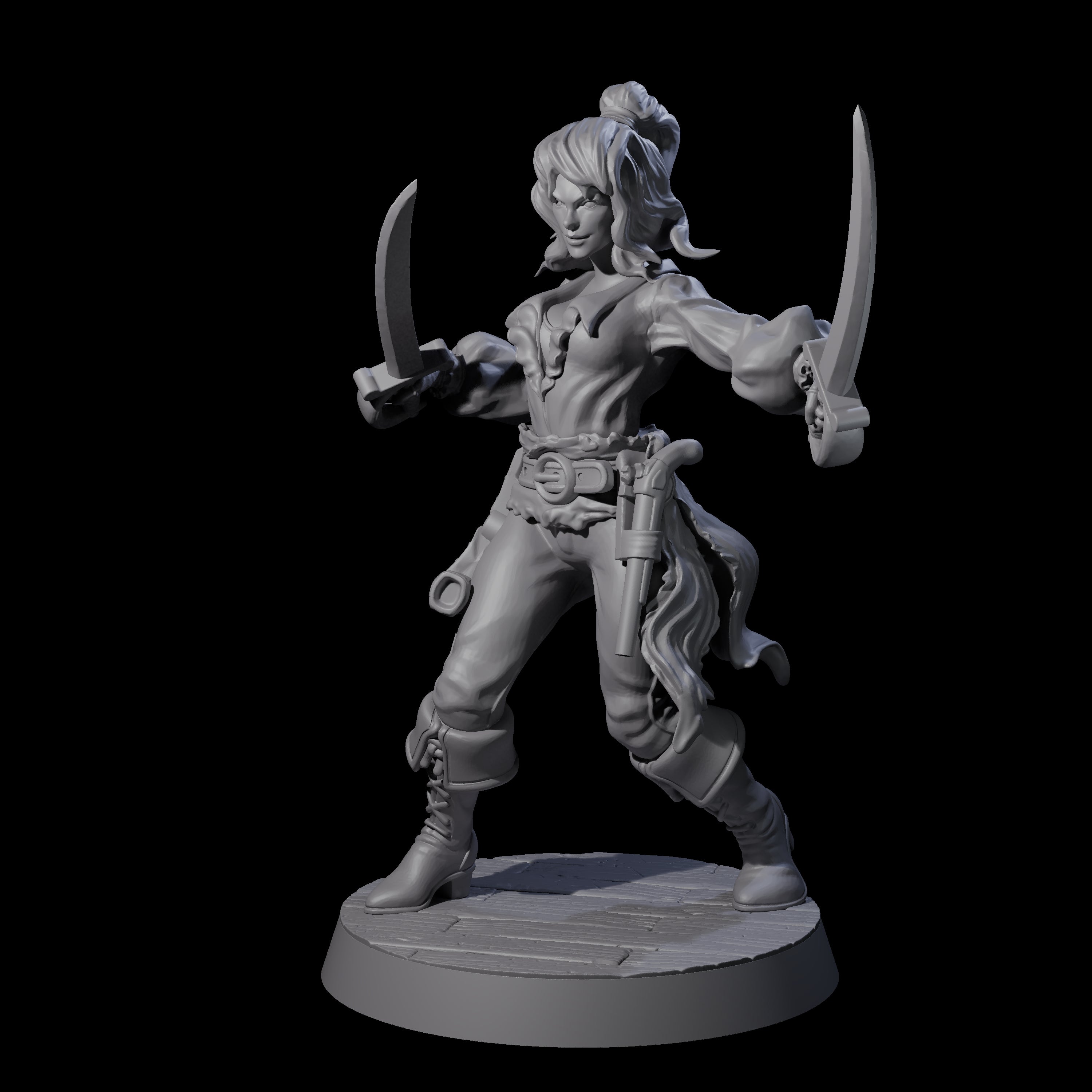 Confident Swashbuckling Pirate C Miniature for Dungeons and Dragons, Pathfinder or other TTRPGs