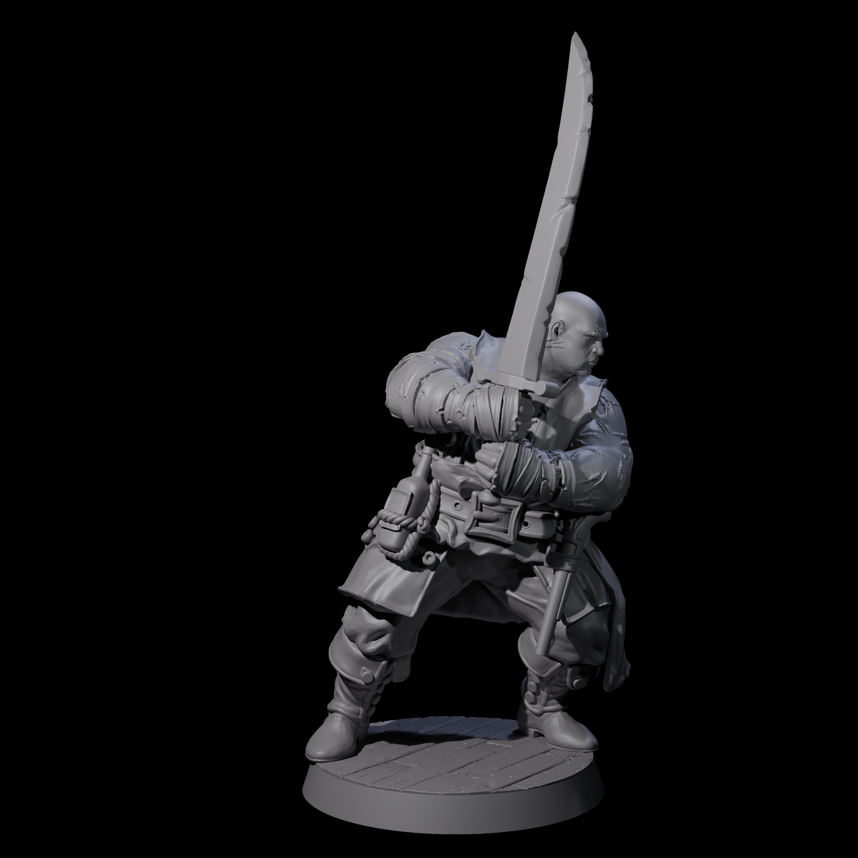 Confident Swashbuckling Pirate D Miniature for Dungeons and Dragons, Pathfinder or other TTRPGs