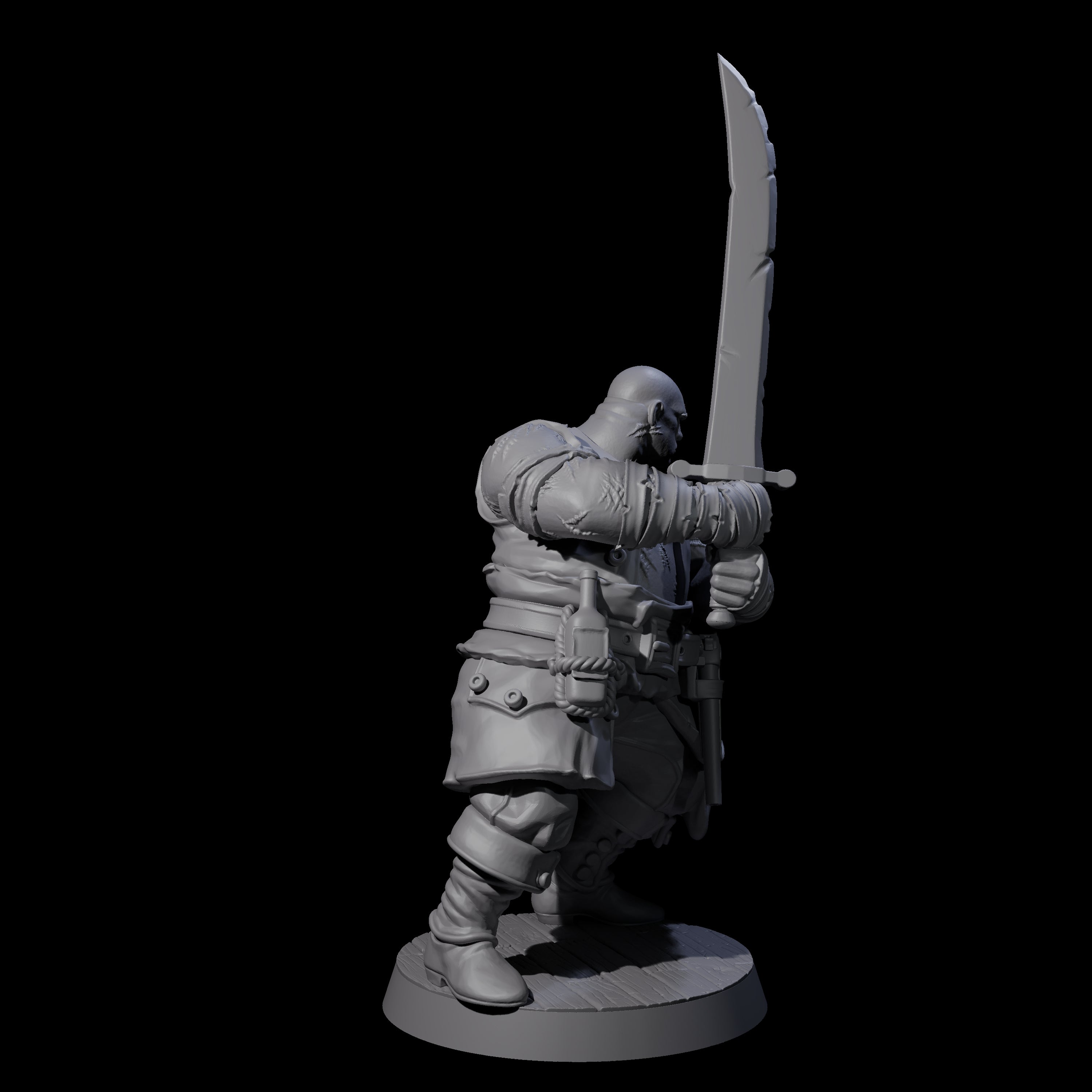 Confident Swashbuckling Pirate D Miniature for Dungeons and Dragons, Pathfinder or other TTRPGs
