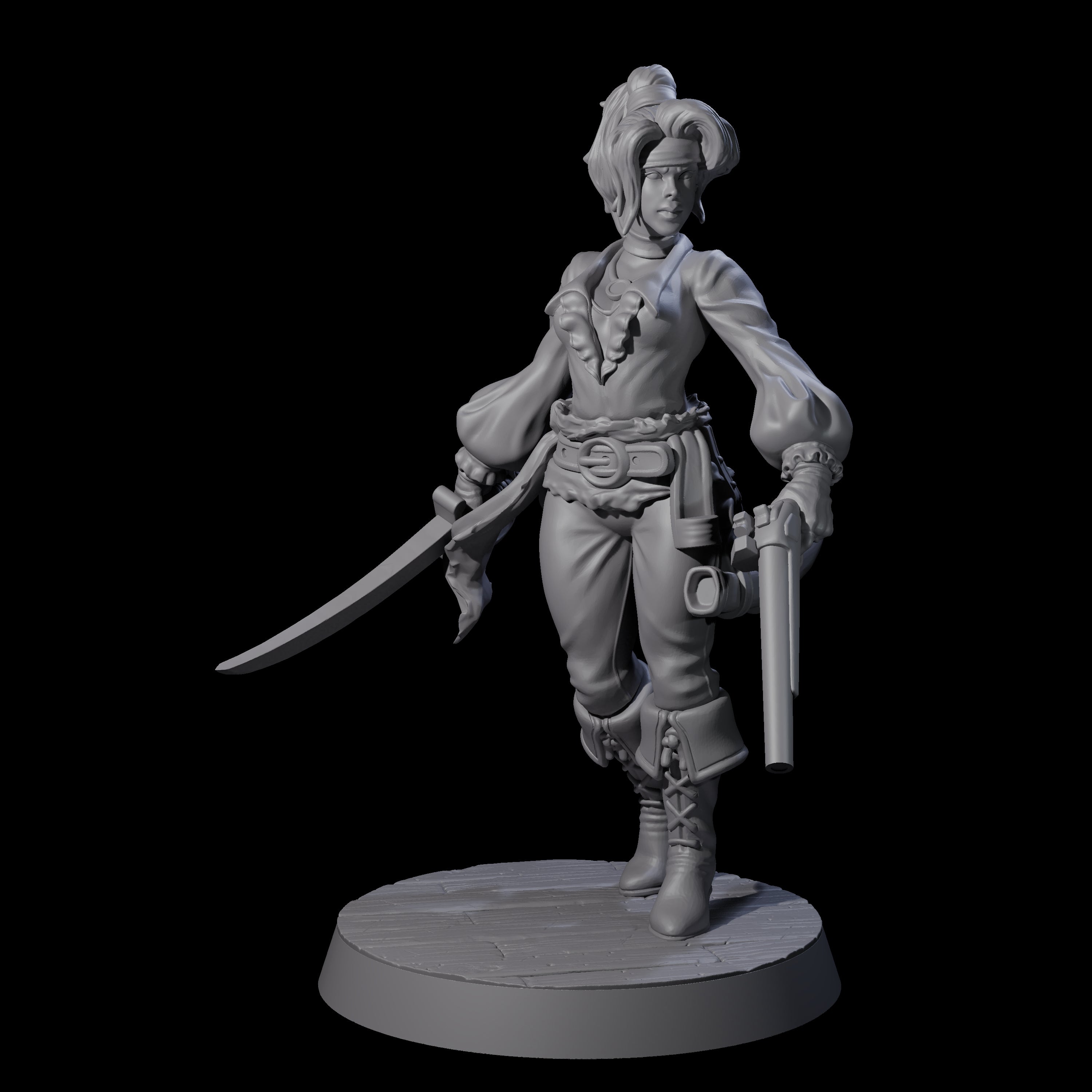 Confident Swashbuckling Pirate E Miniature for Dungeons and Dragons, Pathfinder or other TTRPGs