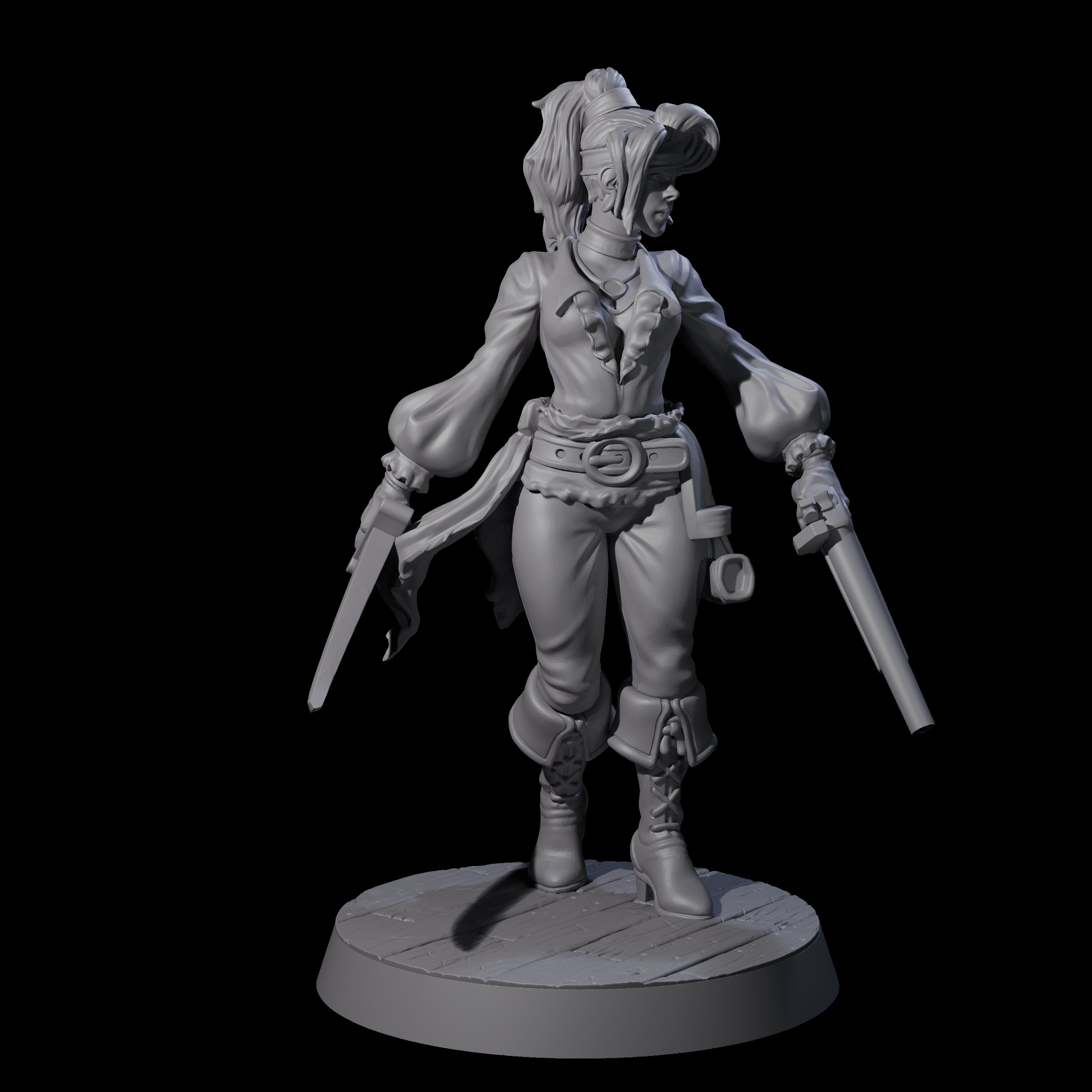 Confident Swashbuckling Pirate E Miniature for Dungeons and Dragons, Pathfinder or other TTRPGs