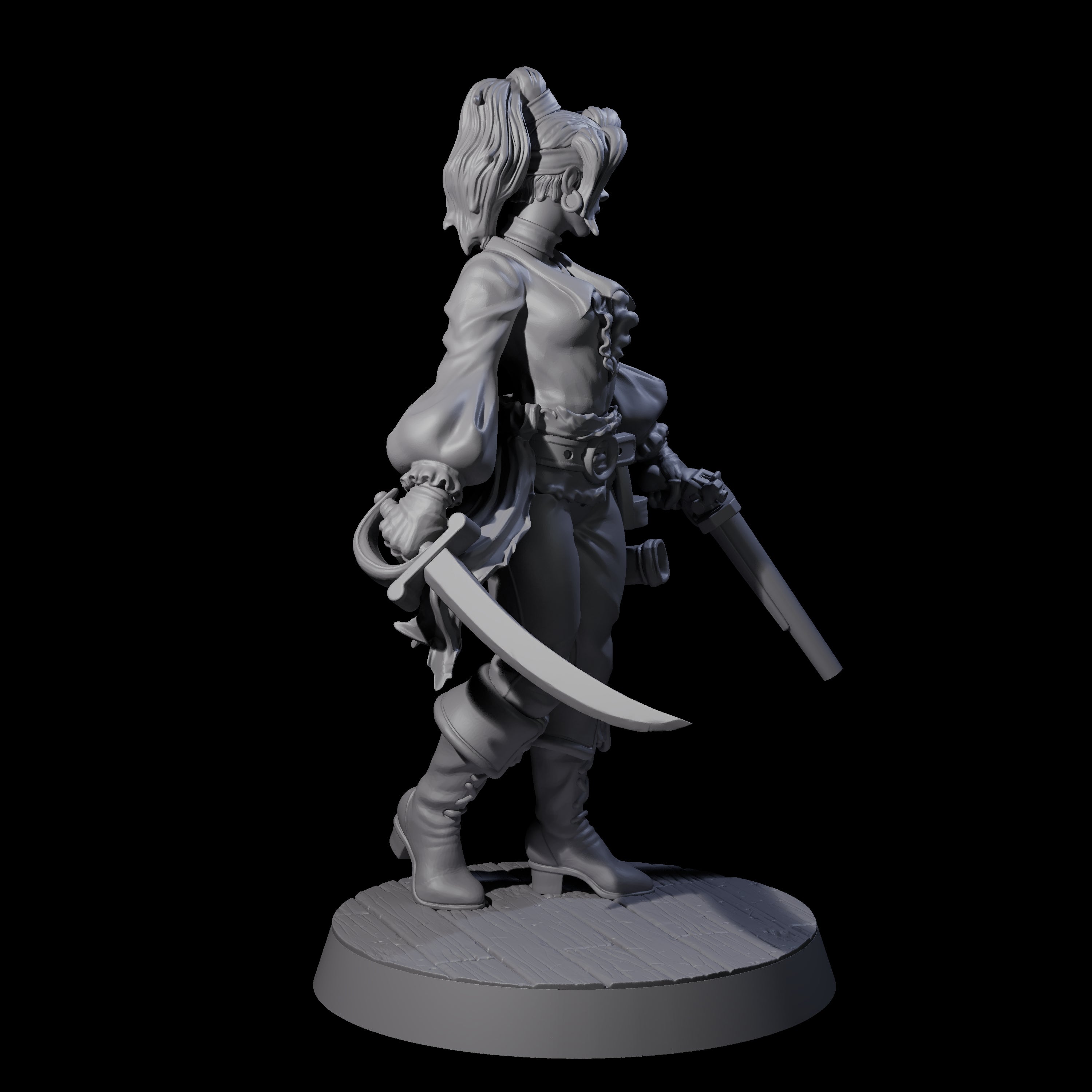 Confident Swashbuckling Pirate E Miniature for Dungeons and Dragons, Pathfinder or other TTRPGs