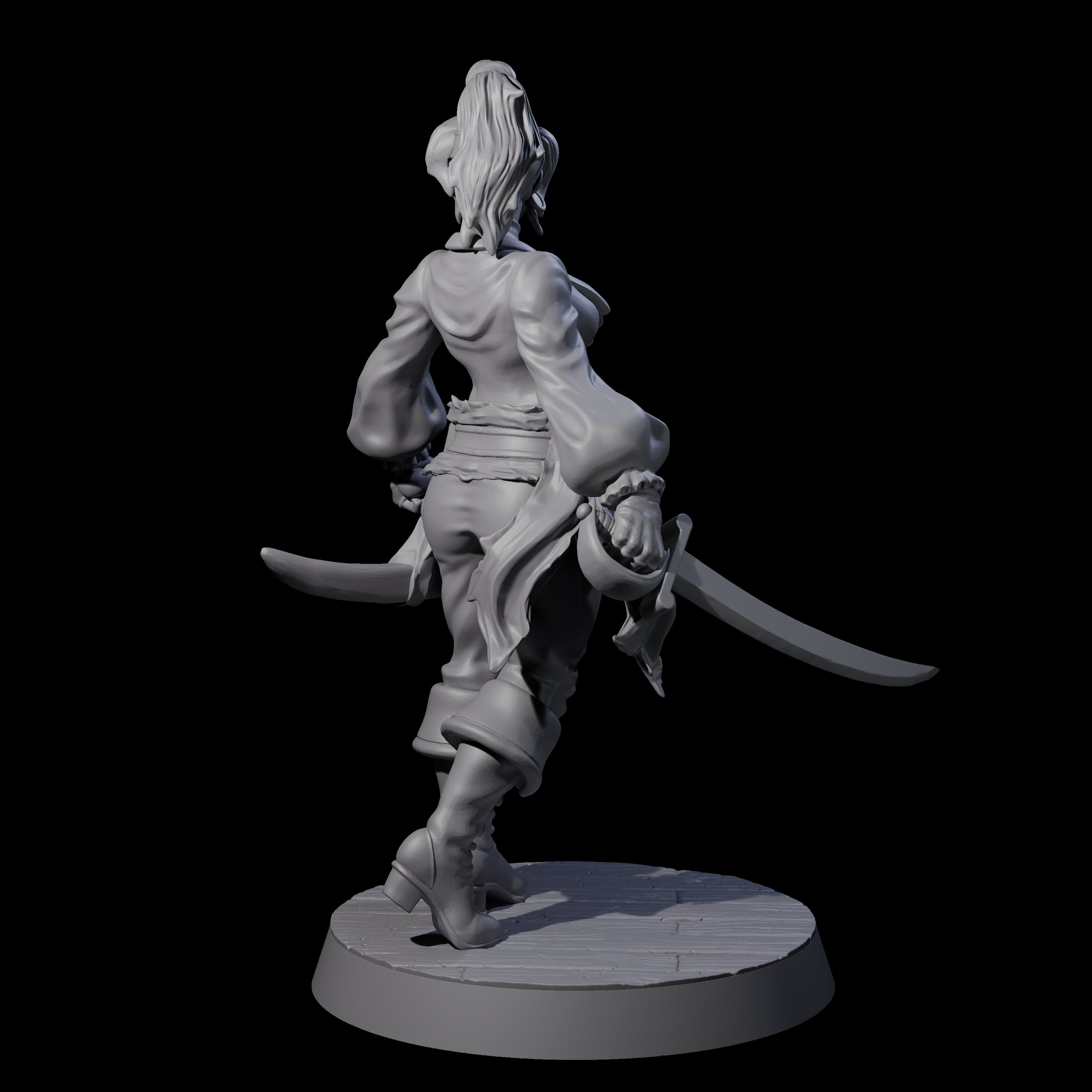 Confident Swashbuckling Pirate E Miniature for Dungeons and Dragons, Pathfinder or other TTRPGs