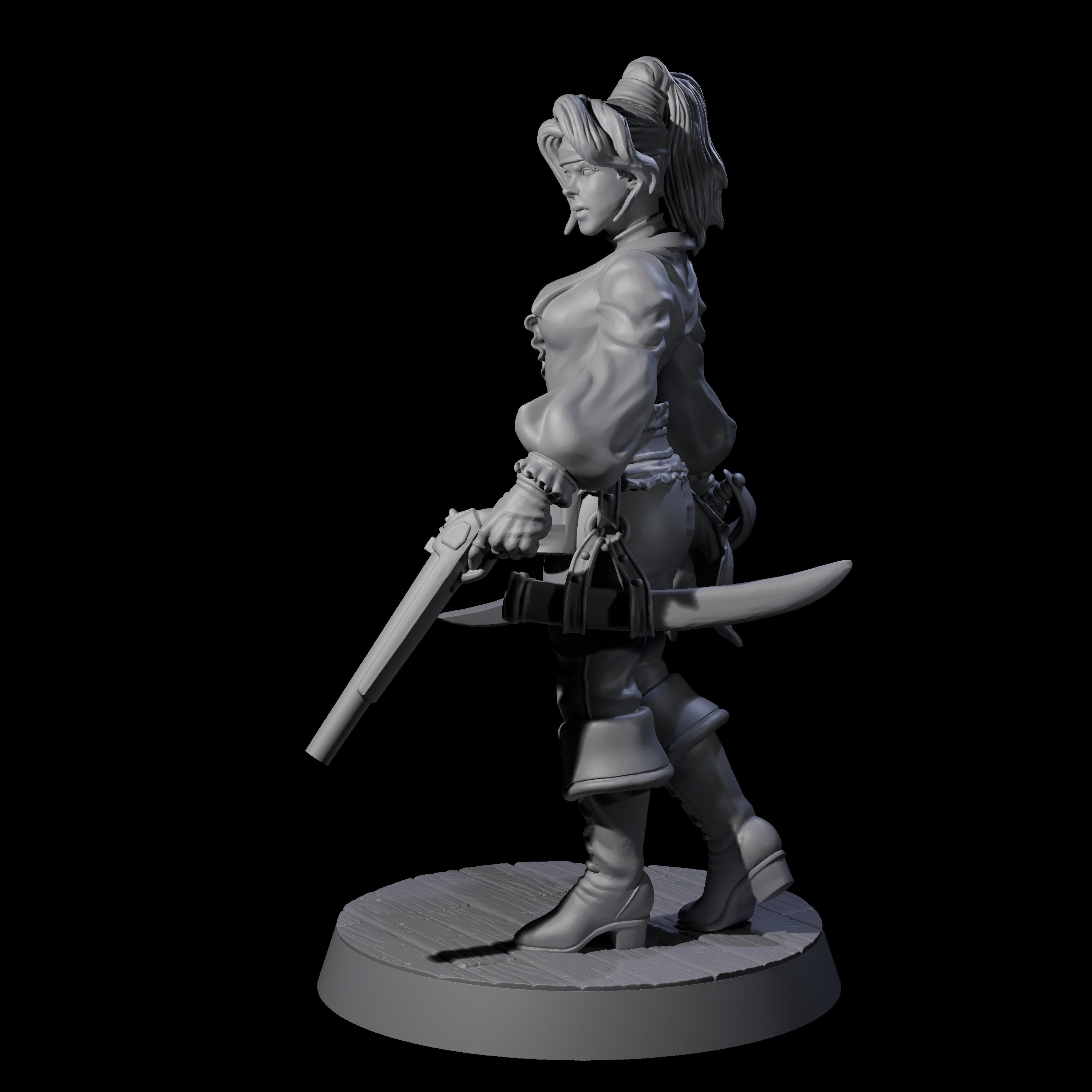 Confident Swashbuckling Pirate E Miniature for Dungeons and Dragons, Pathfinder or other TTRPGs