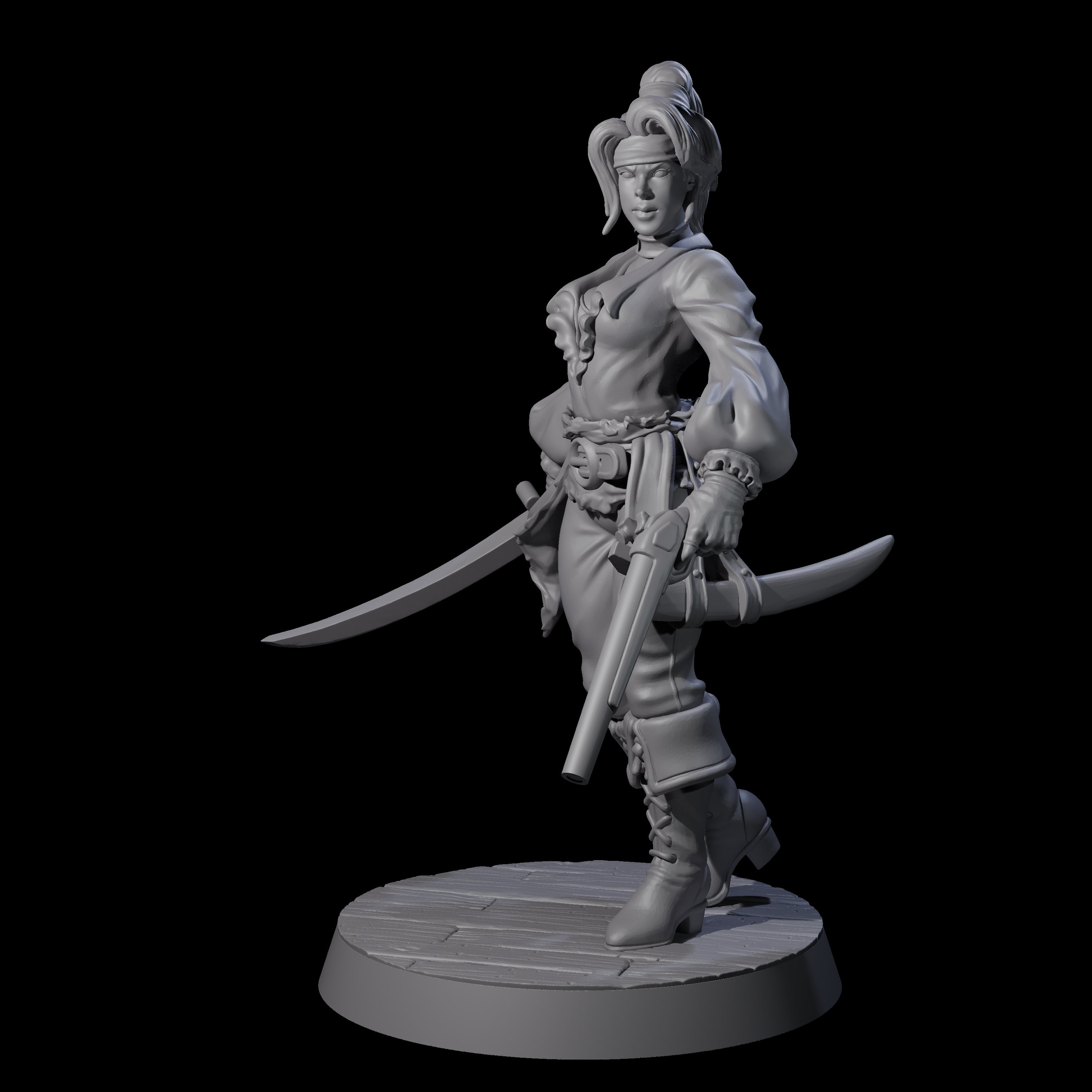 Confident Swashbuckling Pirate E Miniature for Dungeons and Dragons, Pathfinder or other TTRPGs