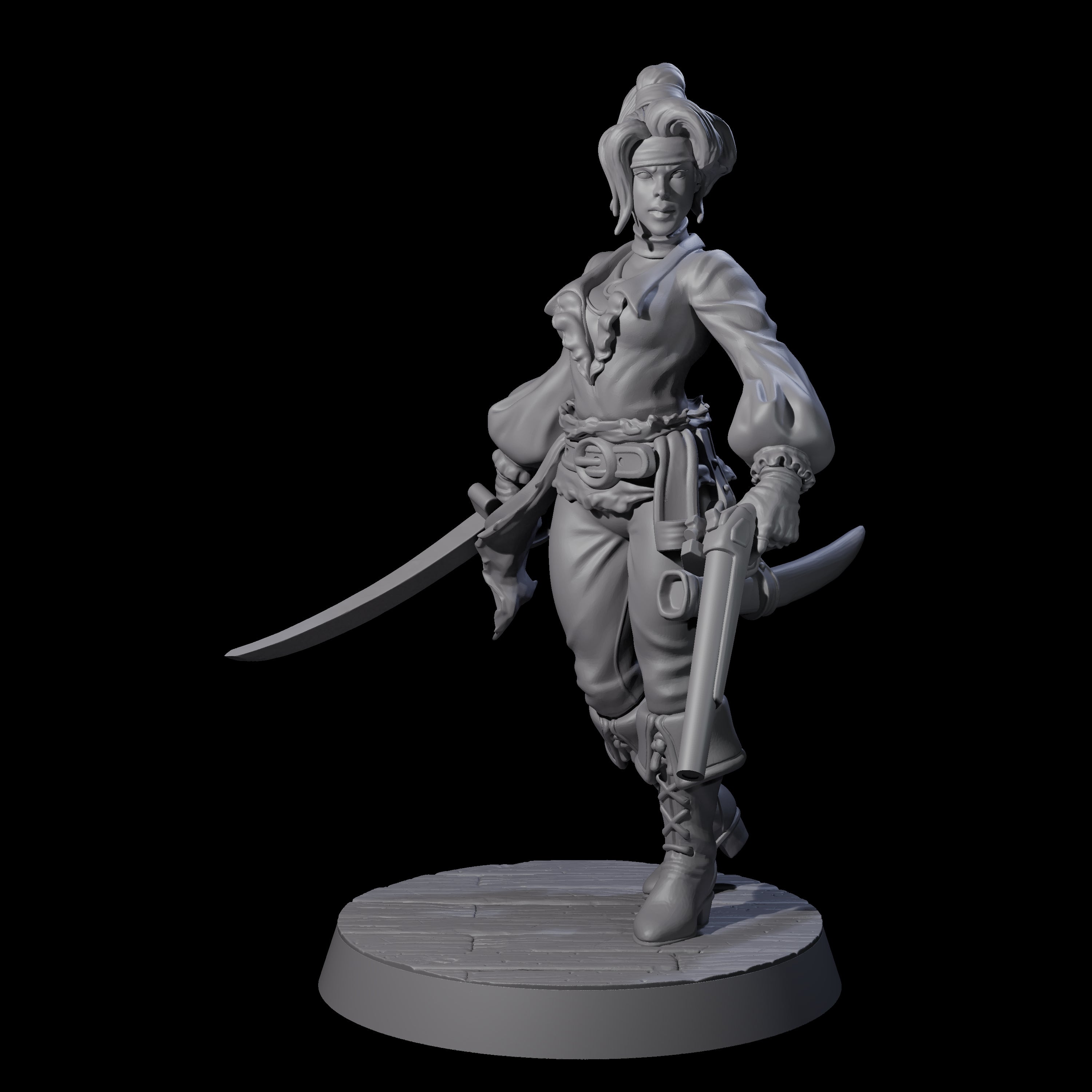 Confident Swashbuckling Pirate E Miniature for Dungeons and Dragons, Pathfinder or other TTRPGs
