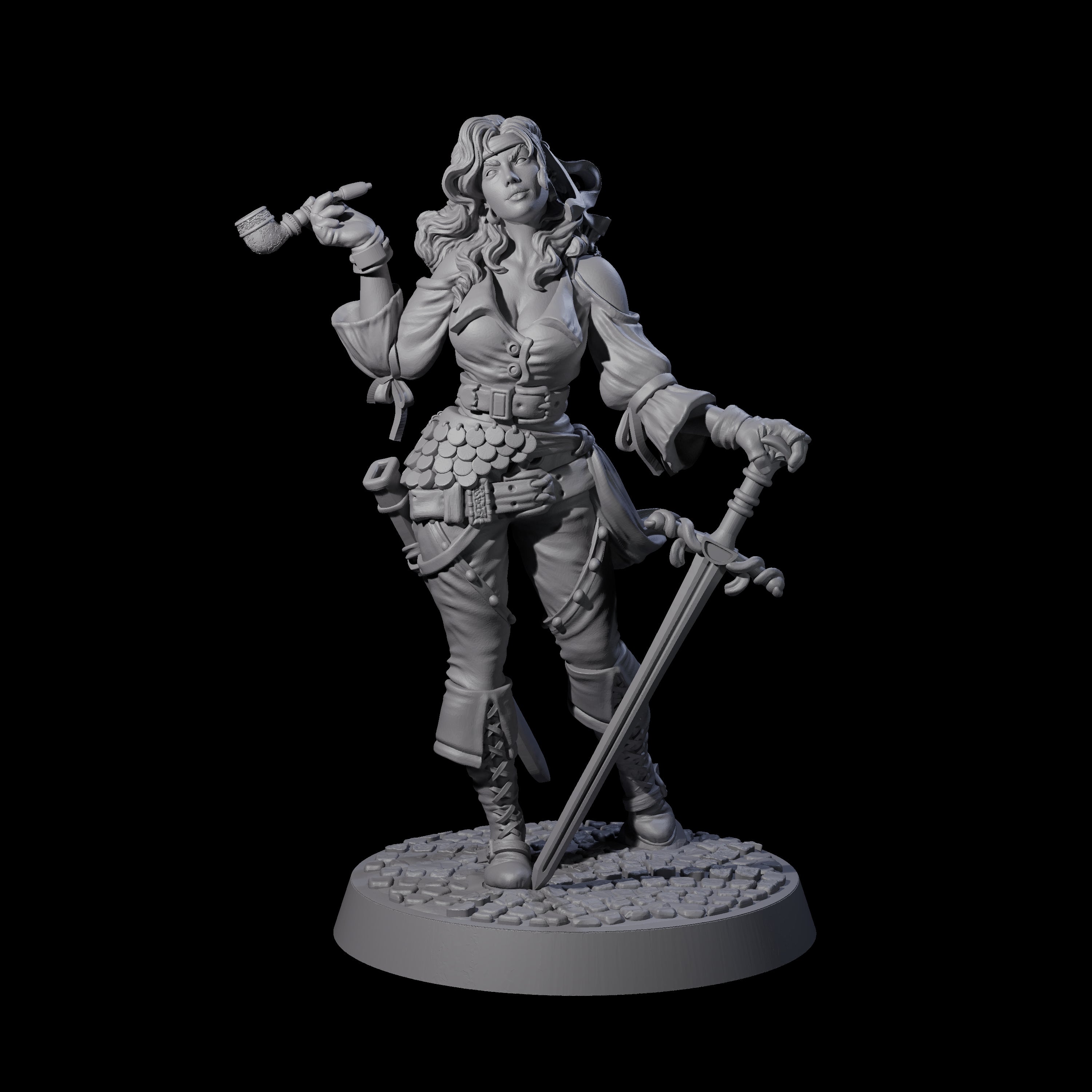Confident Swashbulker Miniature for Dungeons and Dragons, Pathfinder or other TTRPGs
