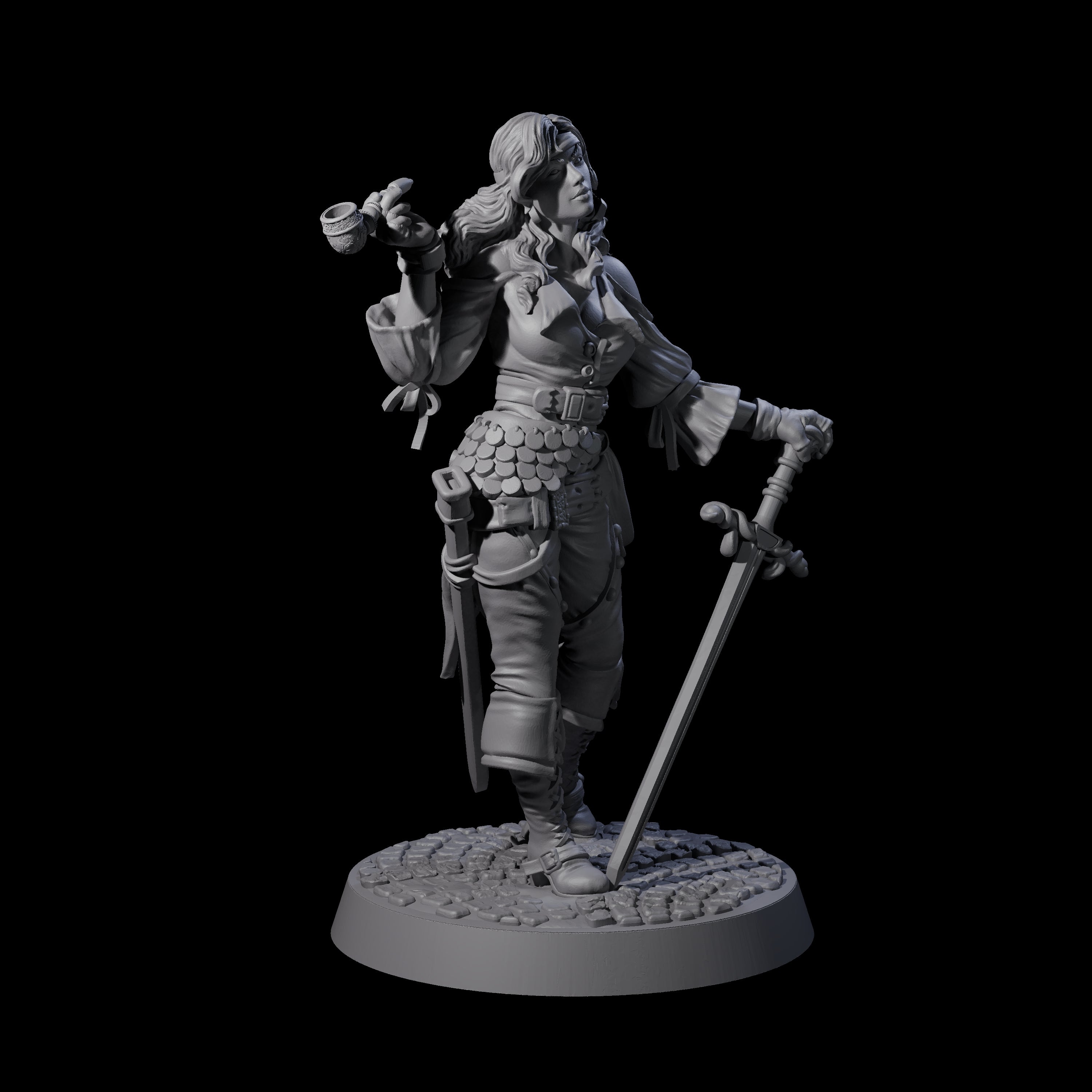 Confident Swashbulker Miniature for Dungeons and Dragons, Pathfinder or other TTRPGs