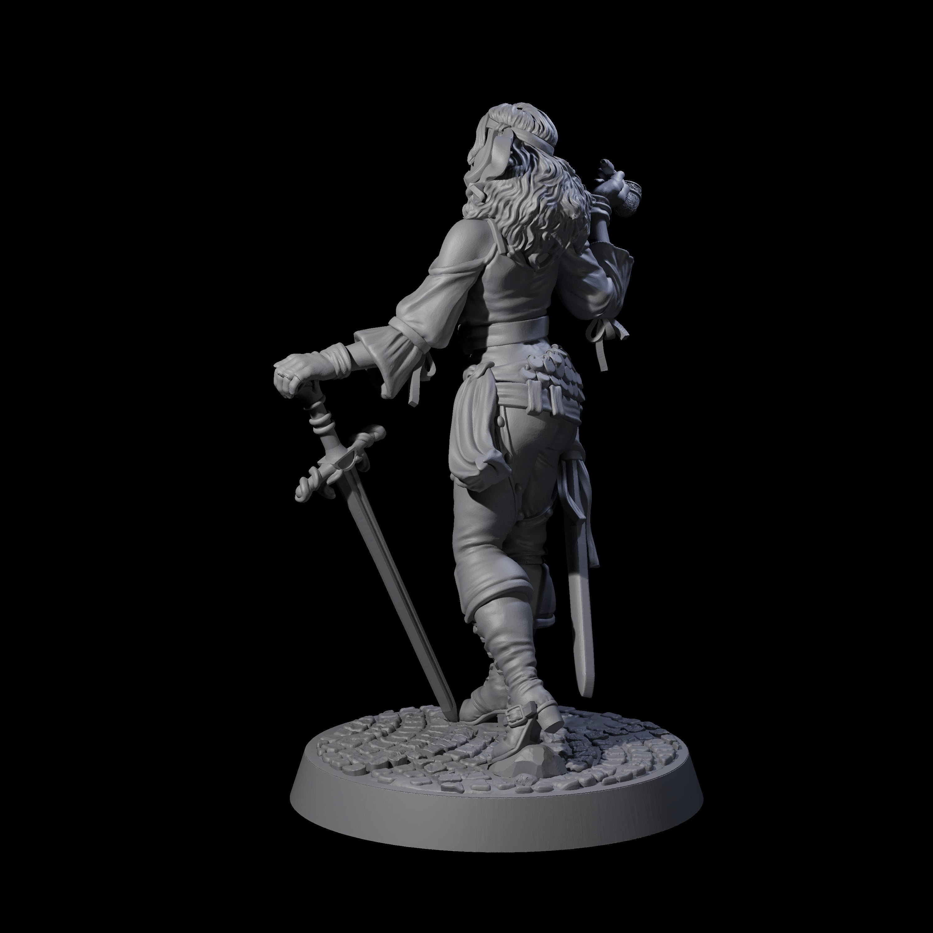 Confident Swashbulker Miniature for Dungeons and Dragons, Pathfinder or other TTRPGs
