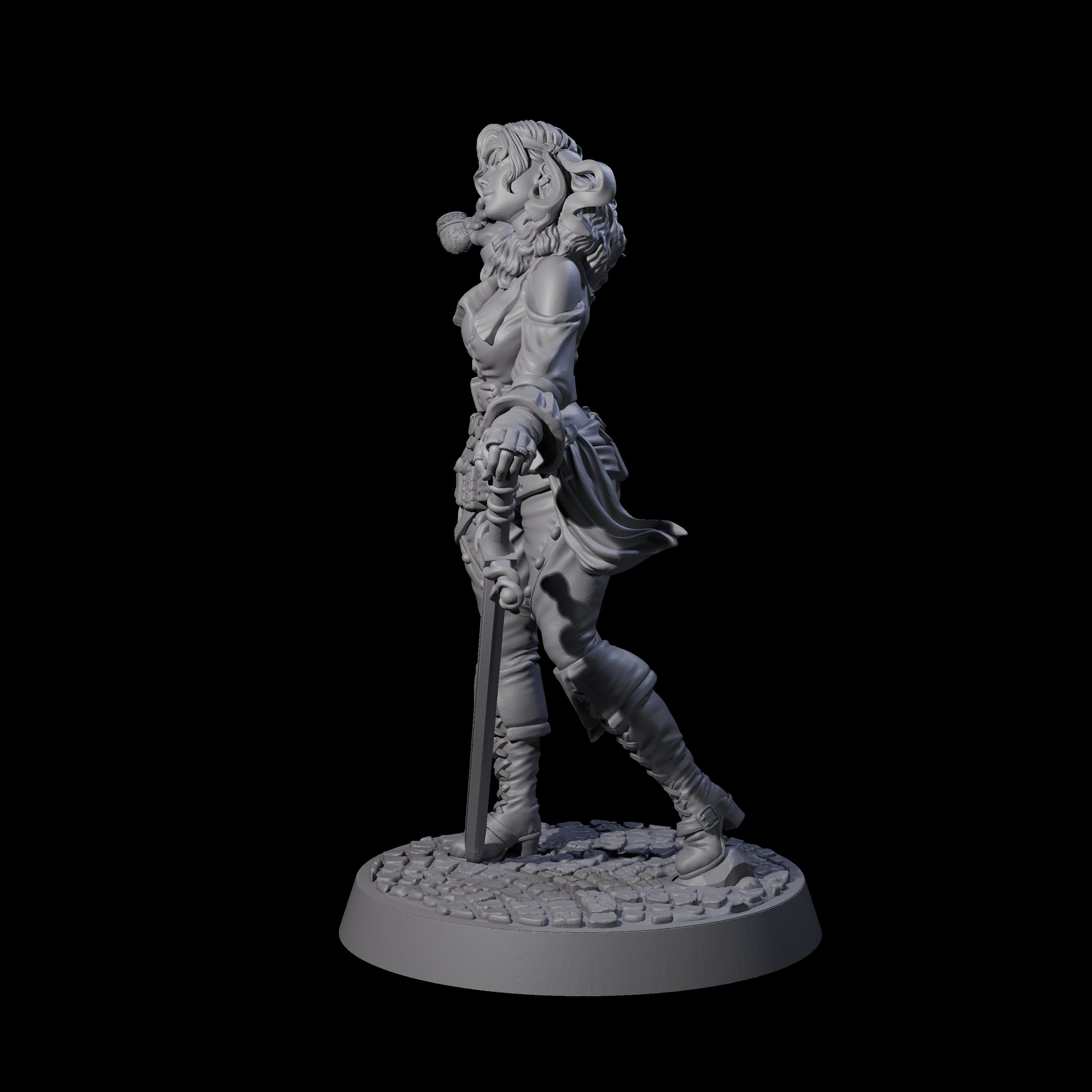 Confident Swashbulker Miniature for Dungeons and Dragons, Pathfinder or other TTRPGs