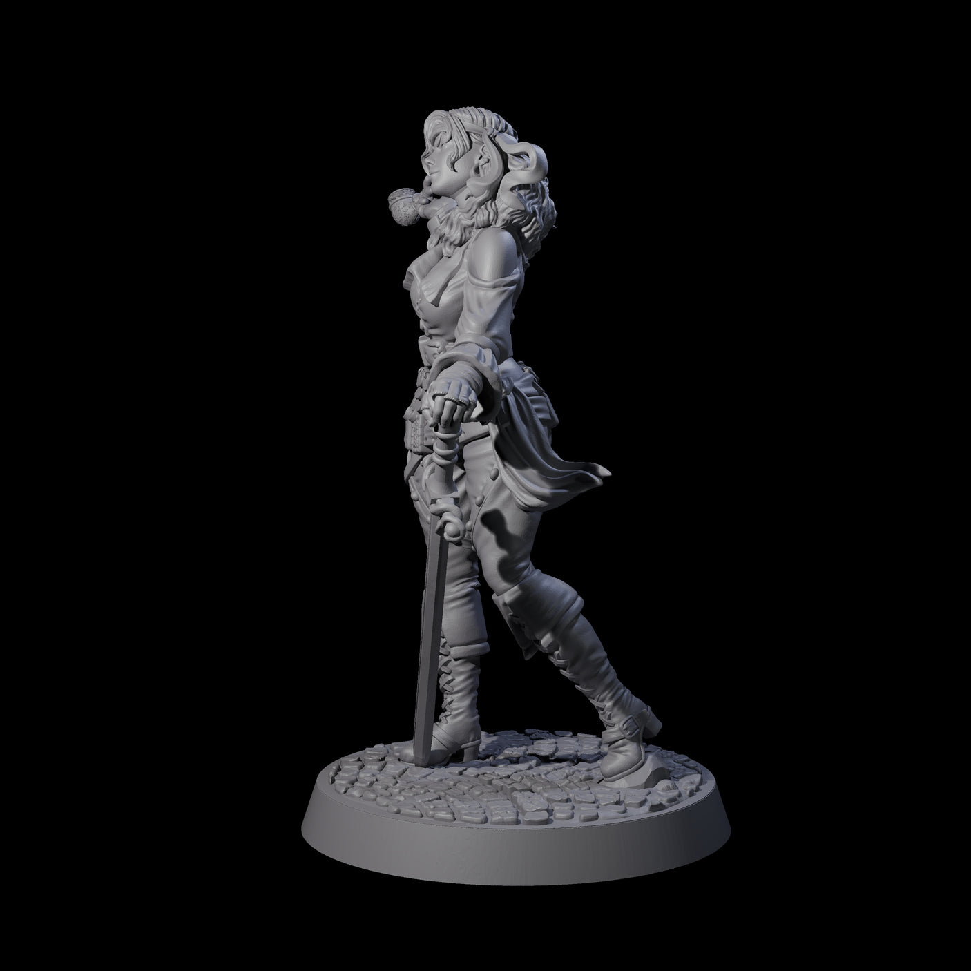 Confident Swashbulker Miniature for Dungeons and Dragons, Pathfinder or other TTRPGs
