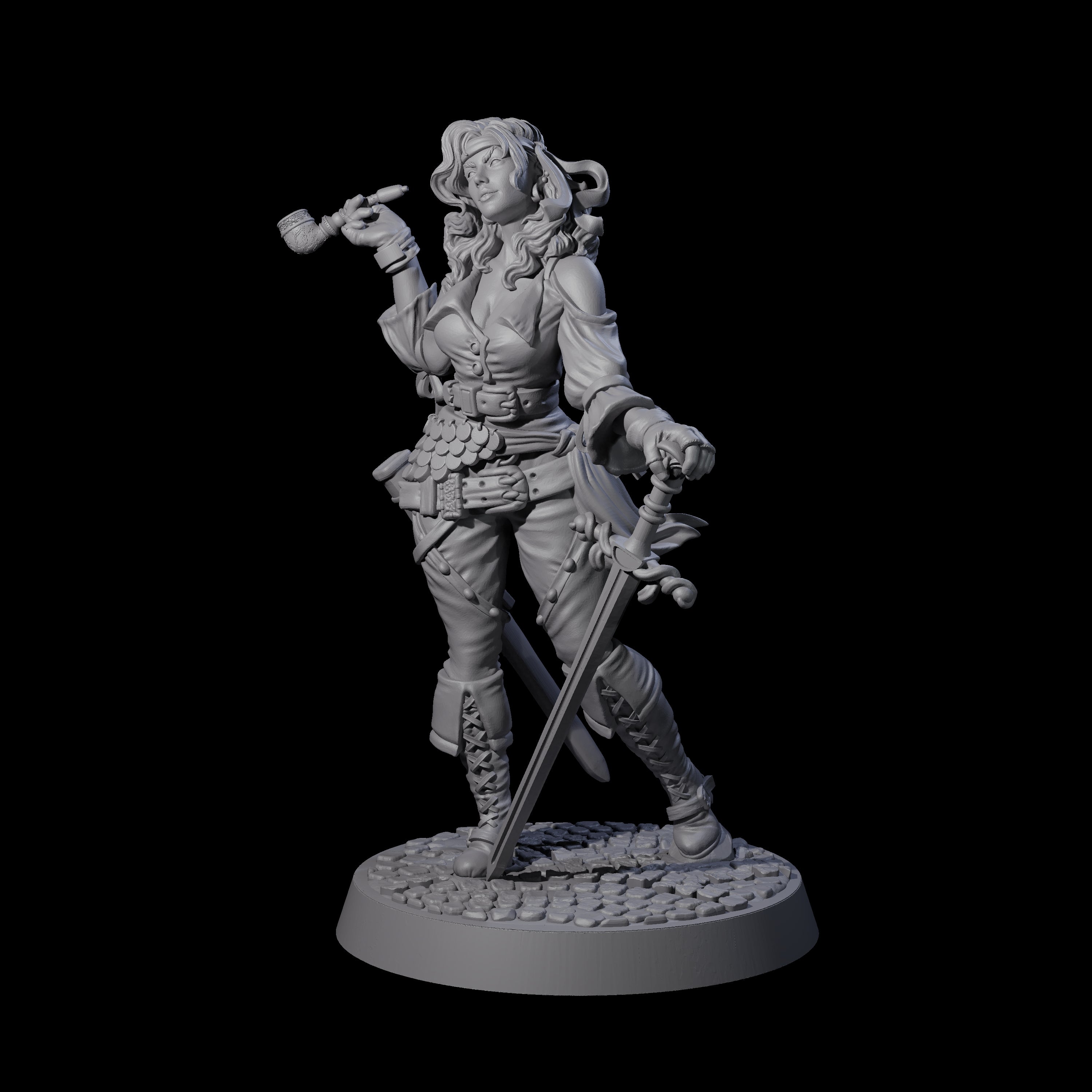 Confident Swashbulker Miniature for Dungeons and Dragons, Pathfinder or other TTRPGs