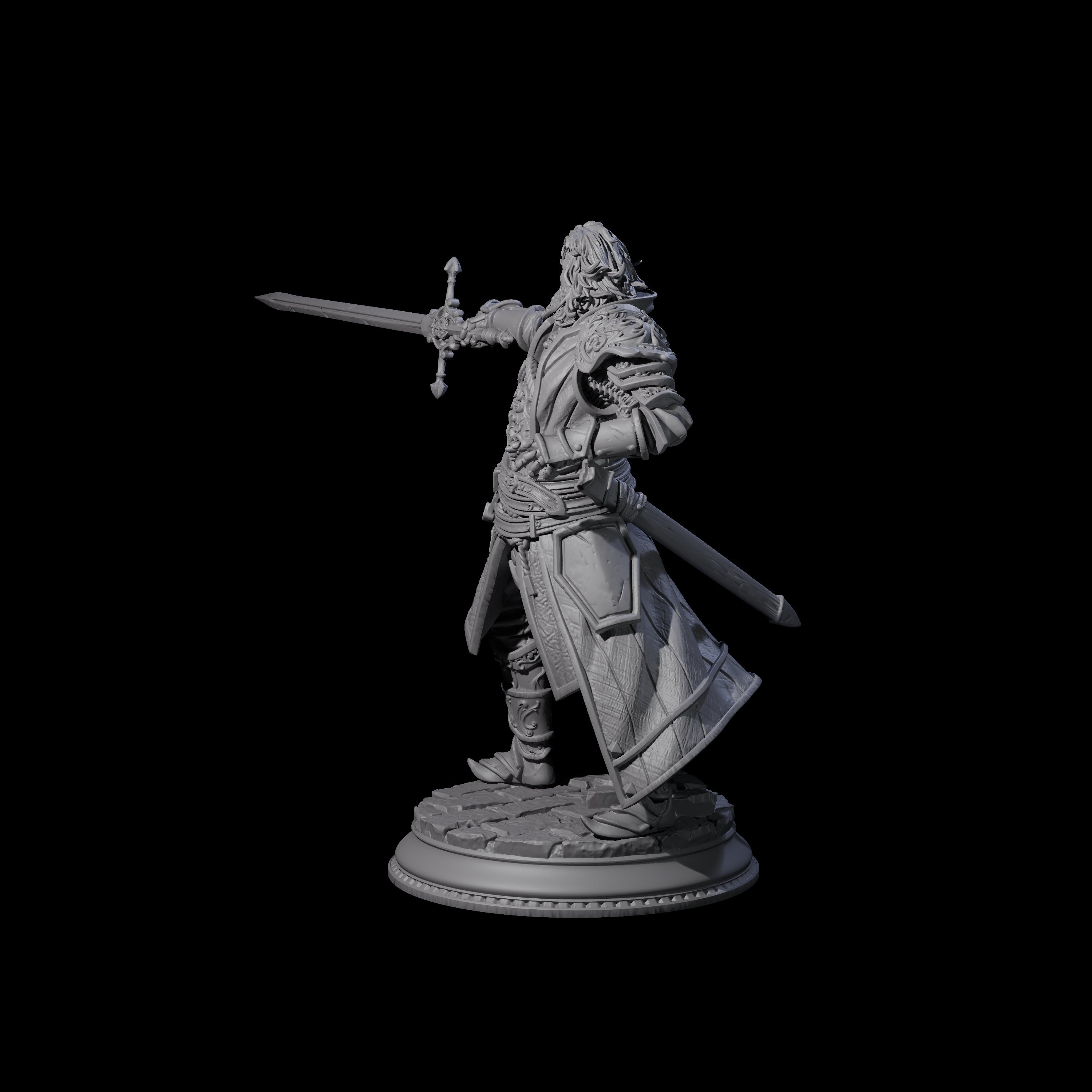 Confident Sword Fighter Miniature for Dungeons and Dragons, Pathfinder or other TTRPGs