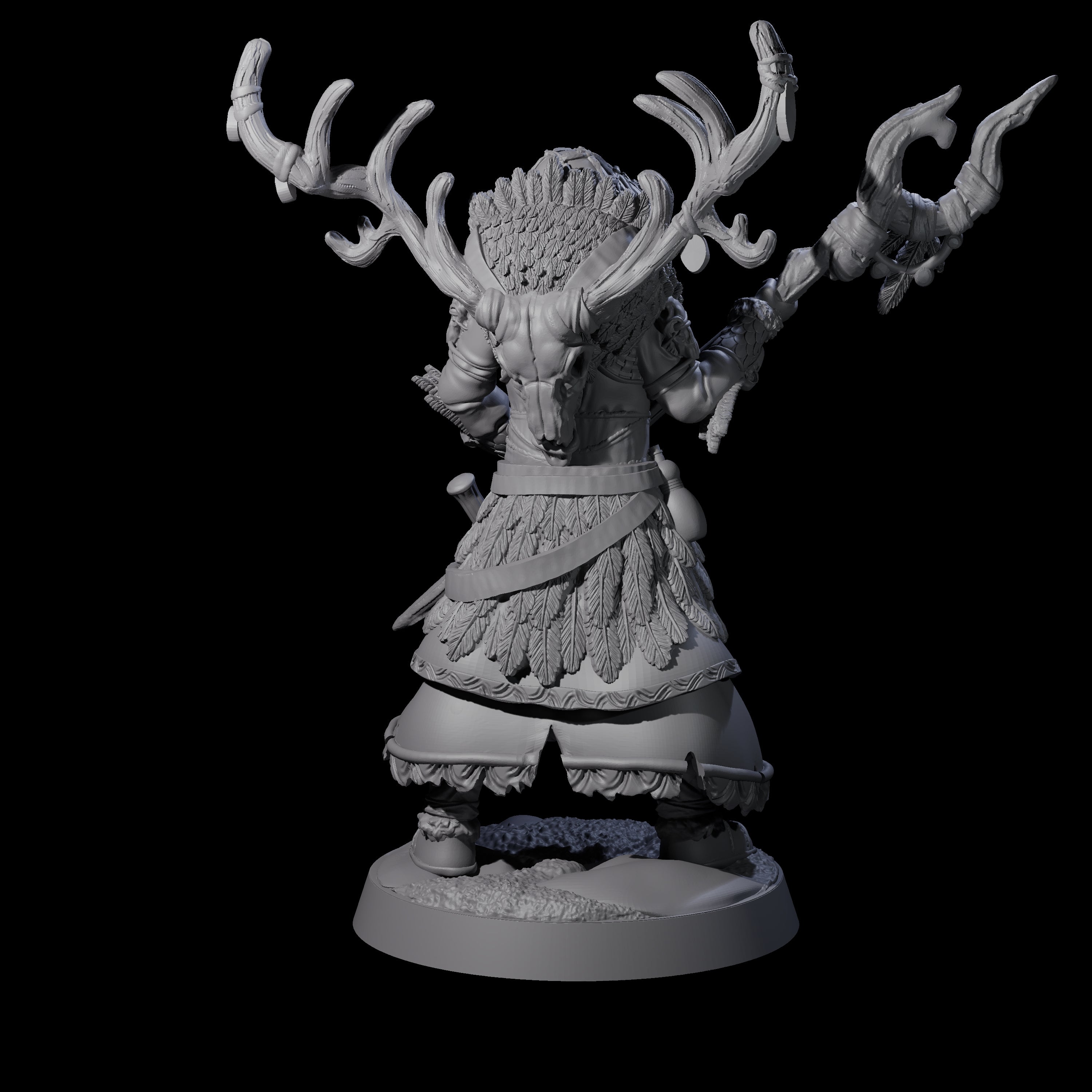 Confident Woodland Druid Miniature for Dungeons and Dragons, Pathfinder or other TTRPGs